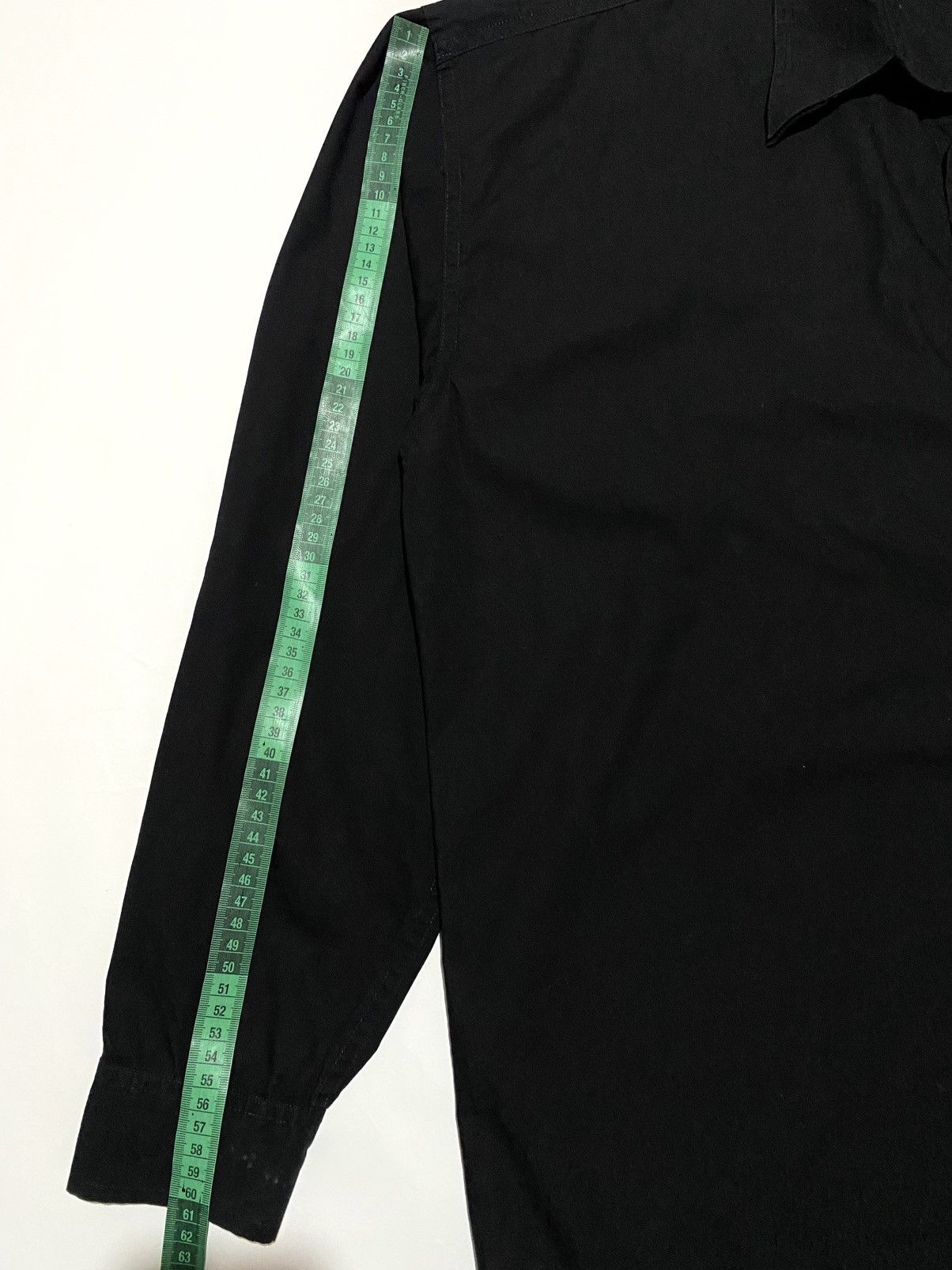 Designer × Versace × Vintage VINTAGE VERSACE CLASSIC V2 BLACK ON BLACK FORMAL SHIRT Size US XL / EU 56 / 4 - 13 Thumbnail
