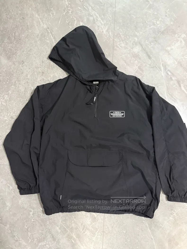 Neighborhood Neighborhood Nylon Hooded Half-Zip Fleece Jacket Size US XL / EU 56 / 4 - 1 Thumbnail