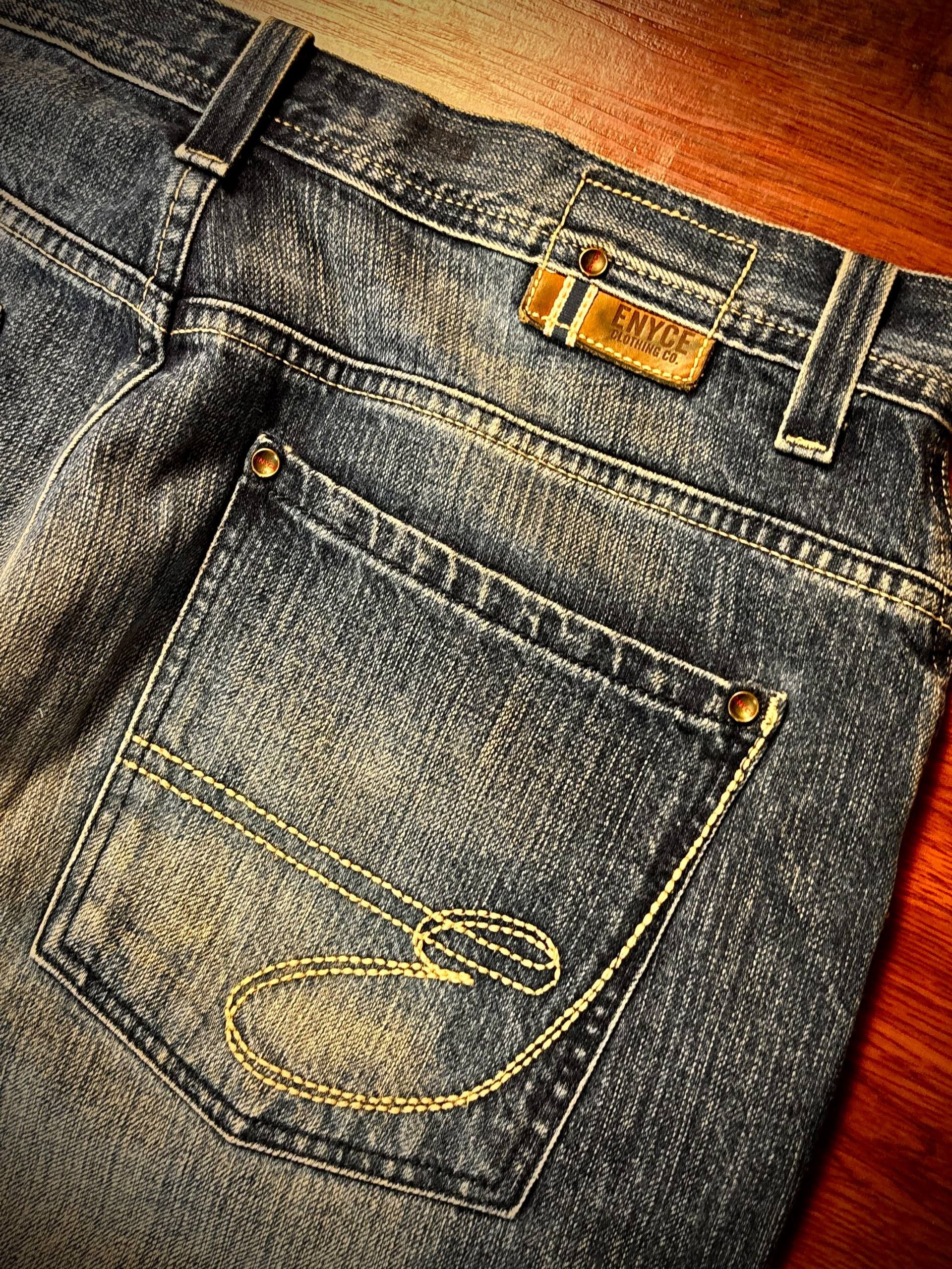 JNCO Vintage Y2K Enyce Blue Faded Wash Small Embroidery Size US 36 / EU 52 - 5 Thumbnail