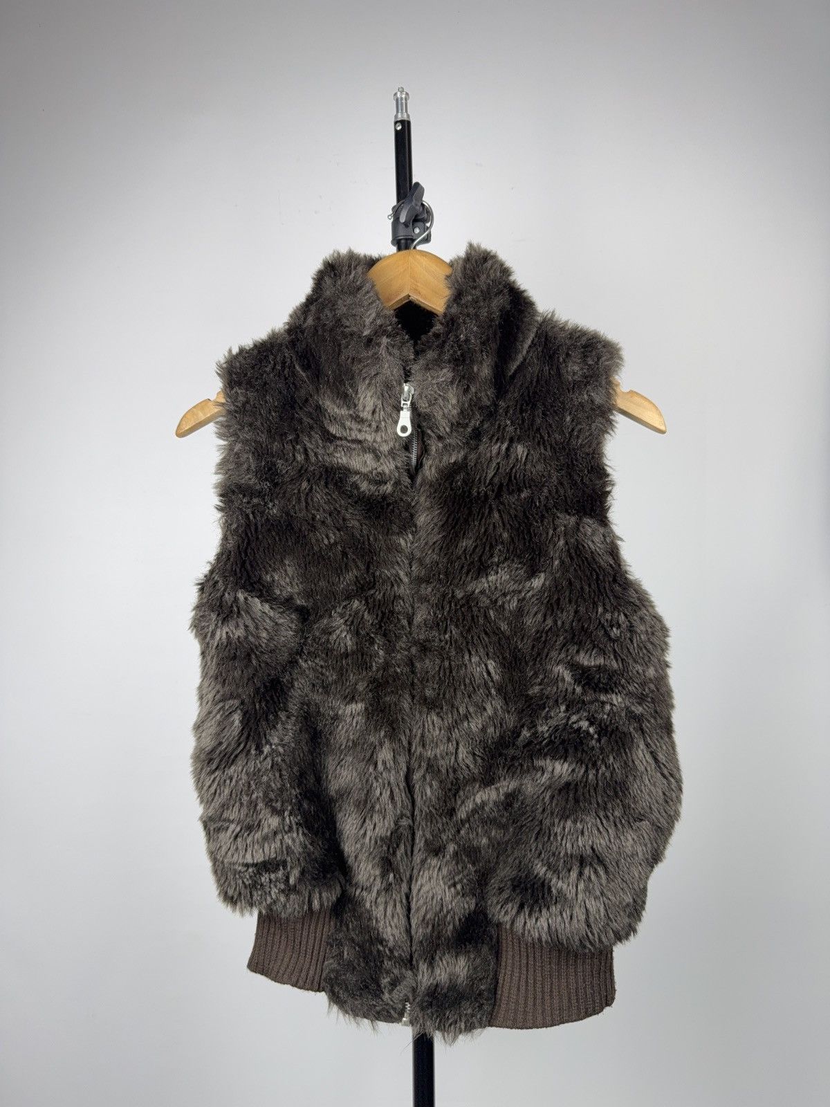 Hysteric Glamour Y2K Vintage 00s Japanese Faux fur vest Opium Avant-garde Size S / US 4 / IT 40 - 1 Thumbnail