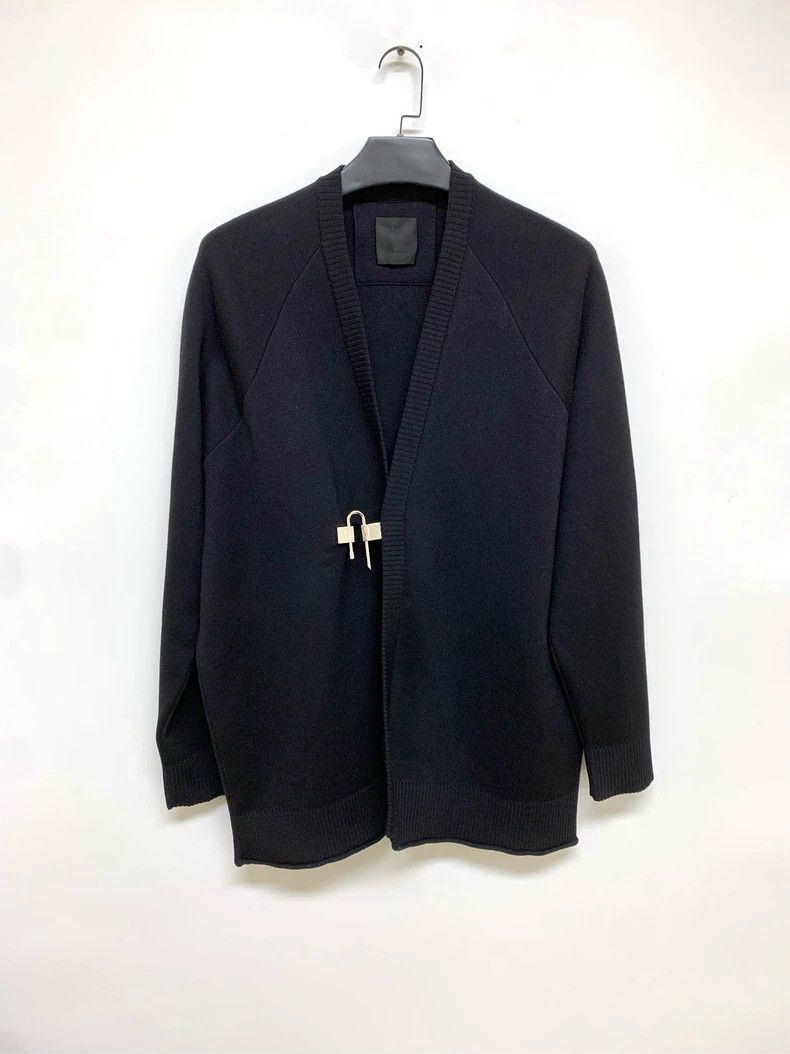 Givenchy Givenchy Black Classic Knit Cardigan with Buckle 2506-Nexta Size US S / EU 44-46 / 1 - 1 Thumbnail