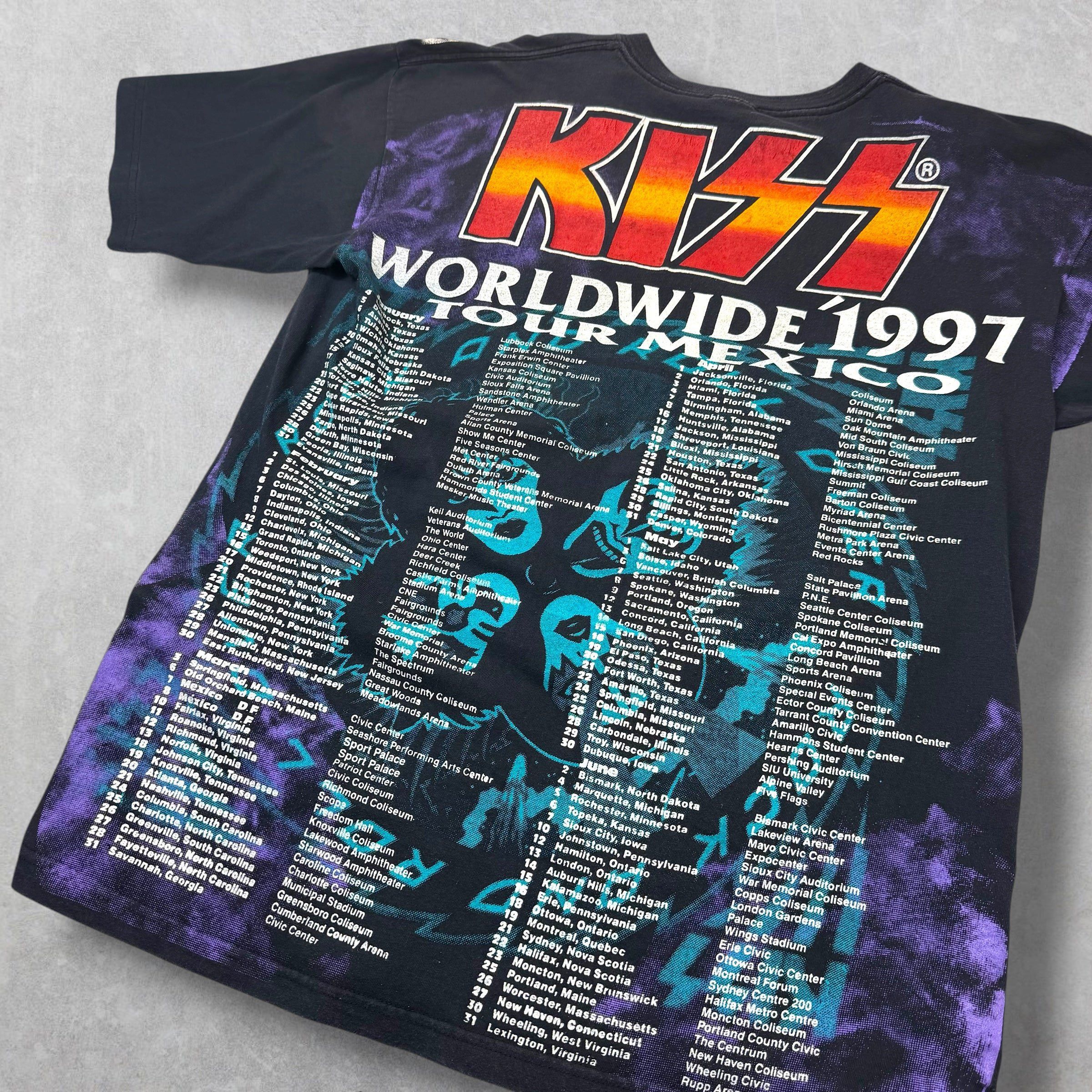 Vintage Vintage '97 Kiss Mexico Bootleg Tour Tee XL Size US XL / EU 56 / 4 - 4 Thumbnail