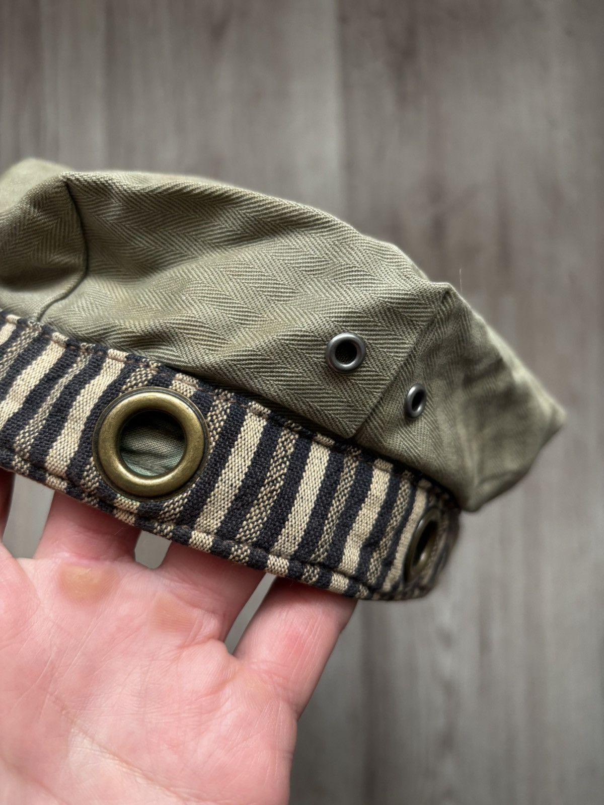 Denim & Supply Ralph Lauren Denim Supply Ralph Lauren Work Cap Khaki Cotton Stripe Band Size ONE SIZE - 6 Thumbnail