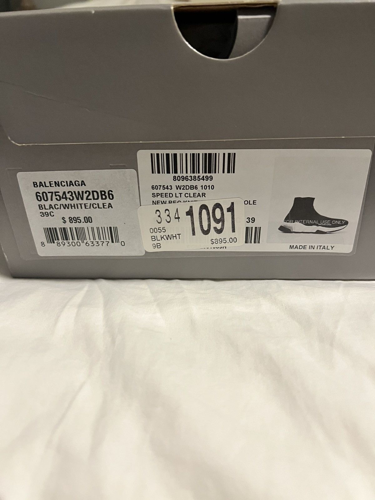 Balenciaga Balenciaga Black Speed Trainer Clear Sole Size 39EU Size US 6.5 / EU 39-40 - 7 Thumbnail