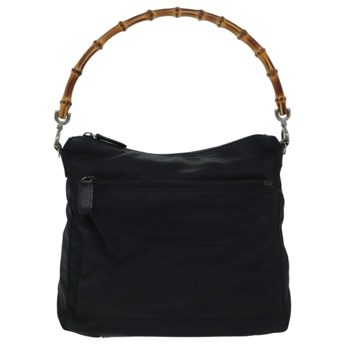 Gucci Bamboo Black Synthetic Handbag (Pre-Owned) Size ONE SIZE - 1 Thumbnail
