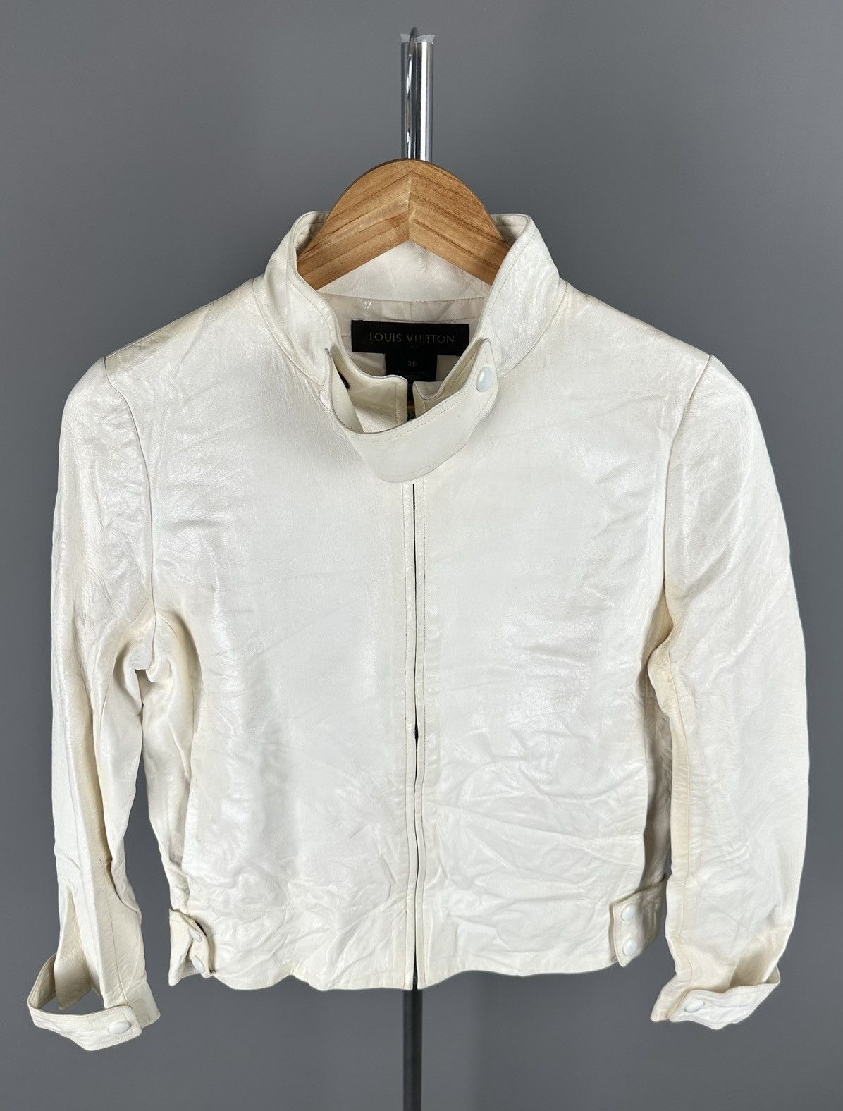Louis Vuitton Louis Vuitton - Lambskin Leather Biker Jacket - Multi Straps Size XS / US 0-2 / IT 36-38 - 3 Thumbnail