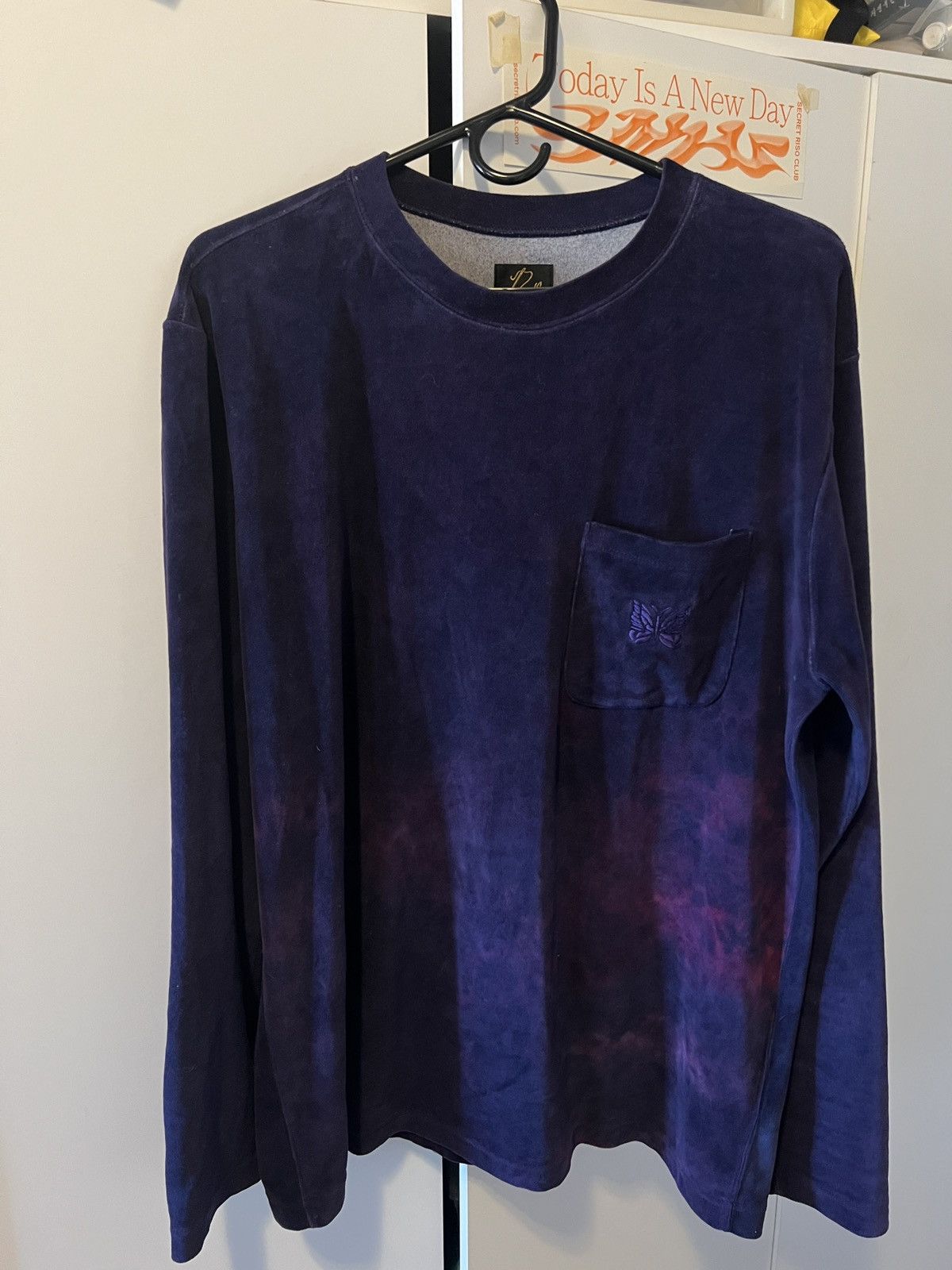 Needles Needles velour tie-dyed logo shirt Size US S / EU 44-46 / 1 - 1 Thumbnail