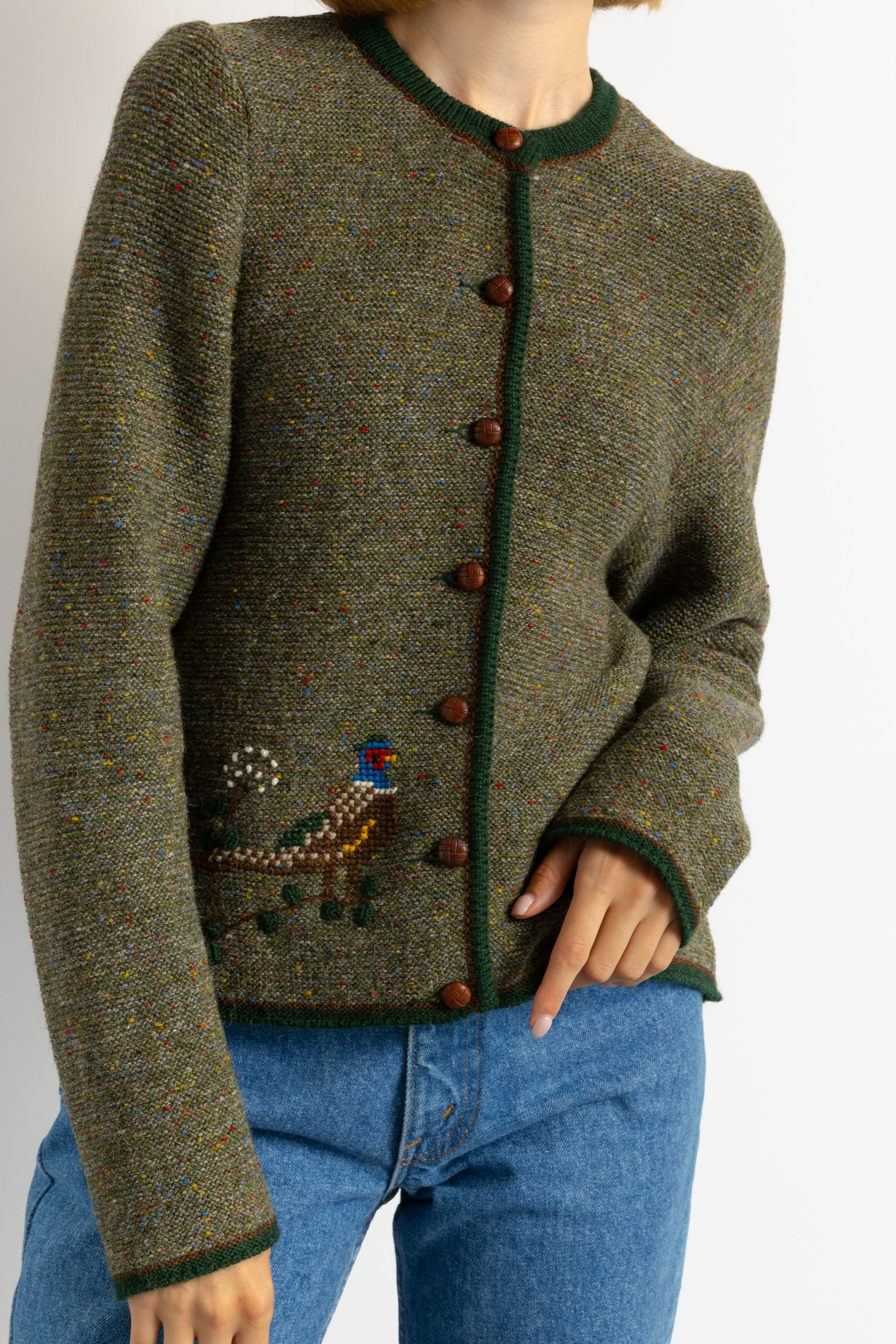 Vintage vintage cardigan embroidered puffy sleeves cardigan 8686 Size S / US 4 / IT 40 - 7 Thumbnail