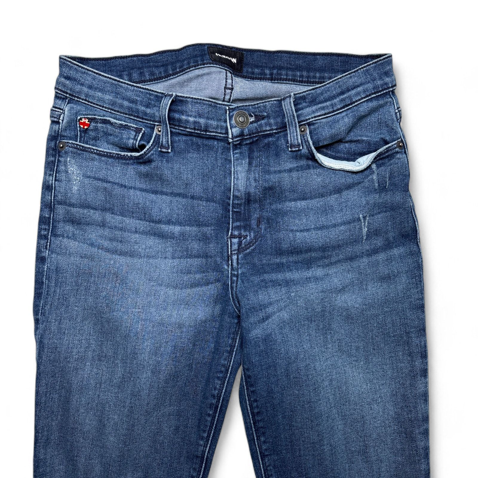 Hudson Hudson Natalie Super Skinny Mid Rise Ankle Raw Hem Jeans 28 Size 28" / US 6 / IT 42 - 4 Thumbnail