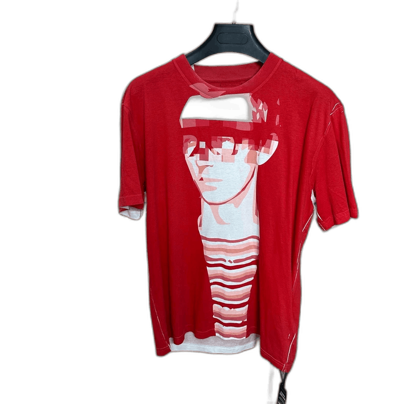 Prada Red Short Sleeve TShirt Size L -2505