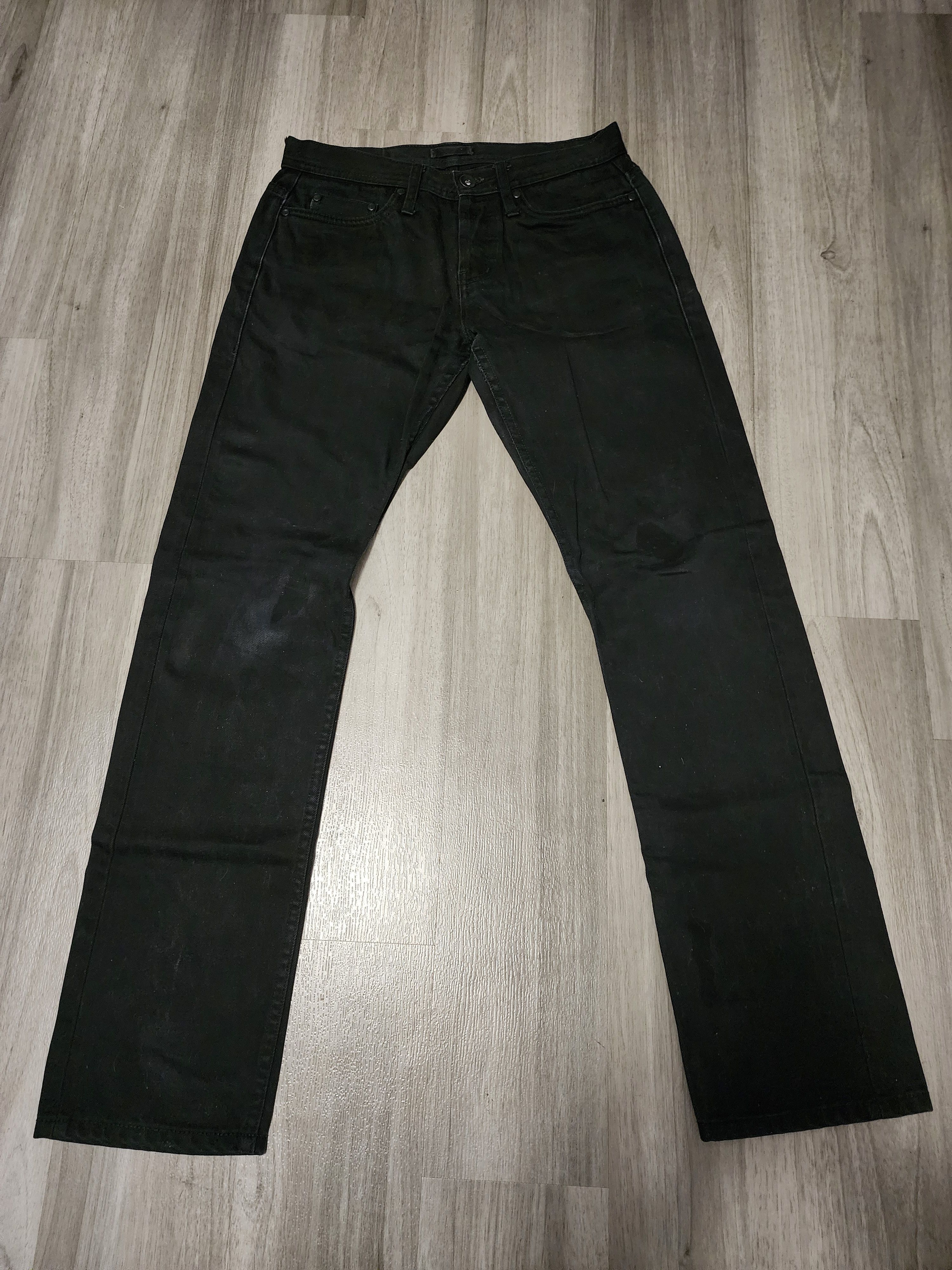 The Unbranded Brand UB255 Tapered Fit - 12.5oz Black Selvedge Chino Size US 31 - 1 Thumbnail