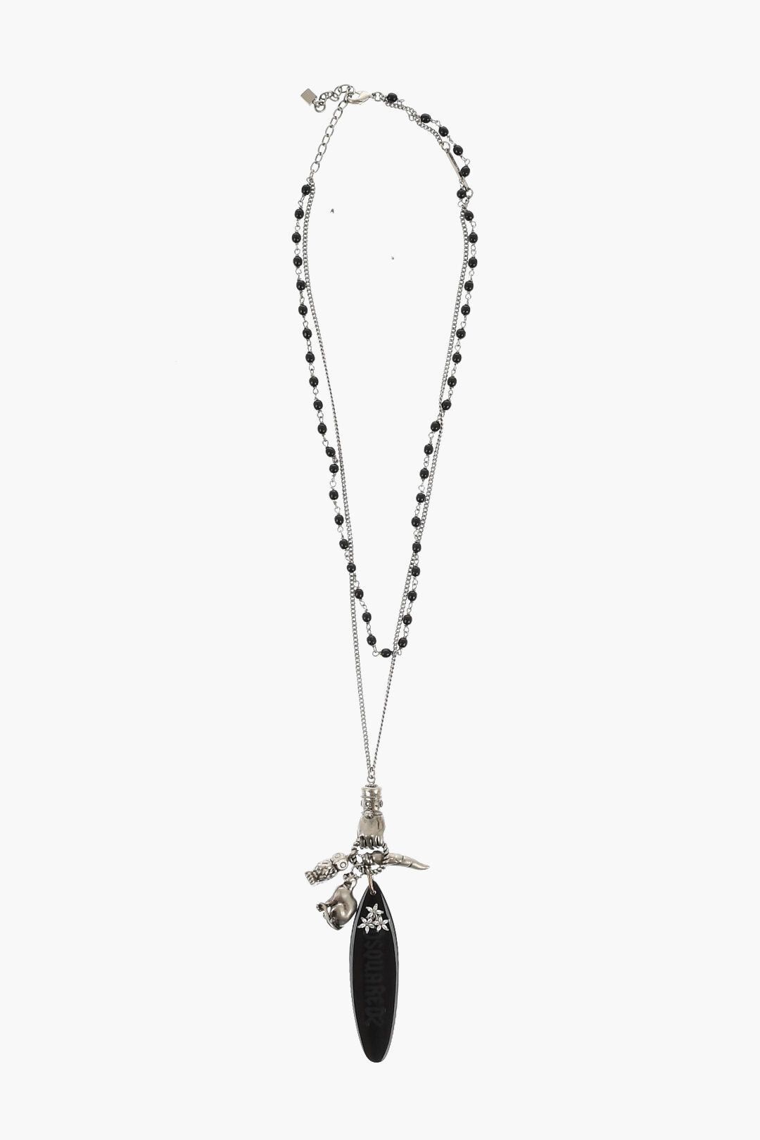 Dsquared2 Chain Necklace D2 SURF with Charm and Beads Size ONE SIZE - 1 Thumbnail