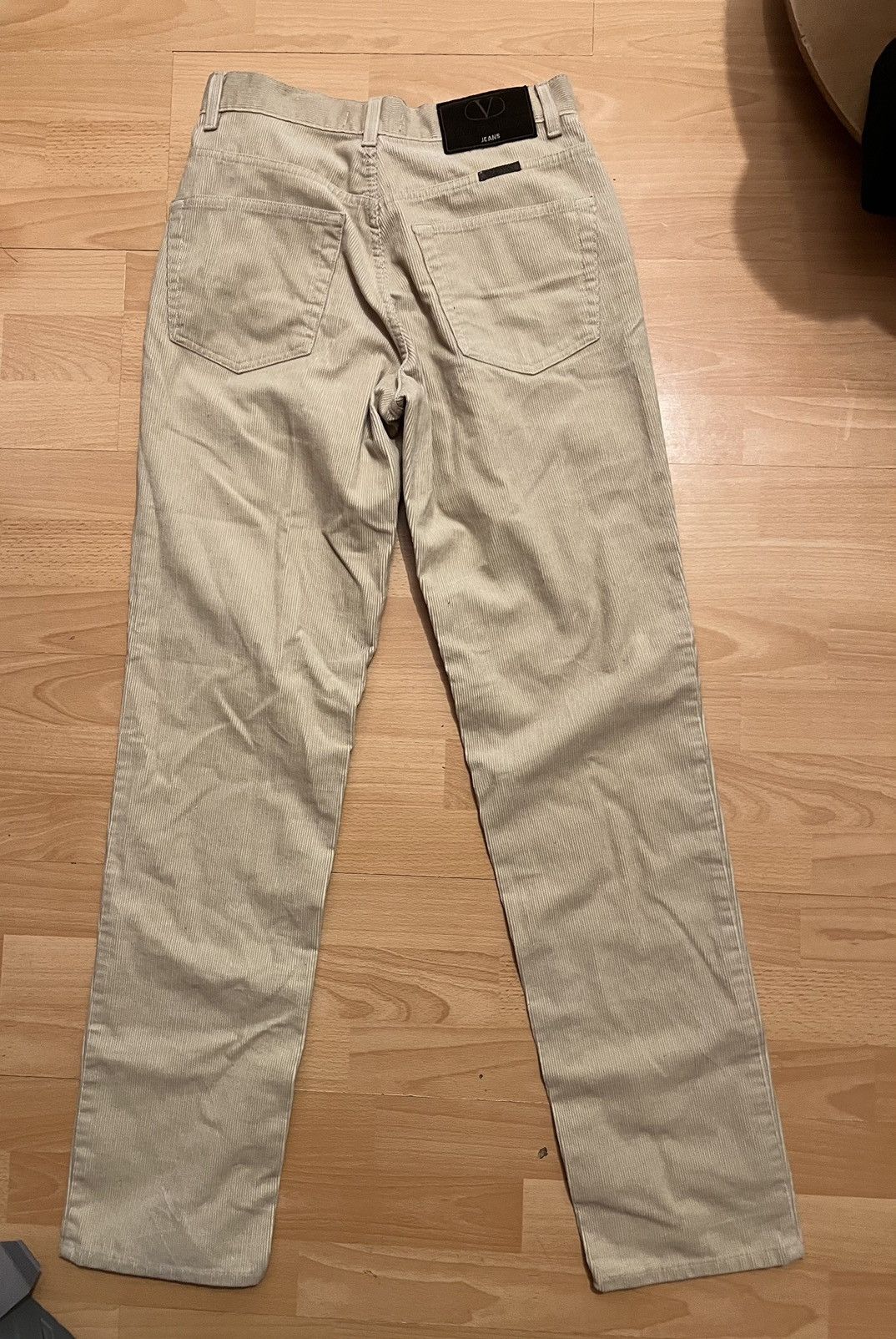 image of Beige Corduroys Pants Cotton Vintage Valentino in Beige Navy, Men's (Size 30)