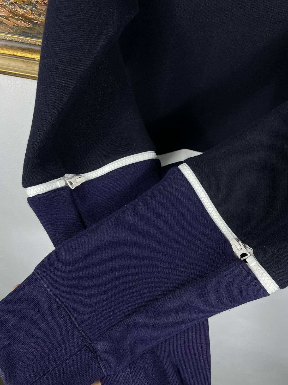Designer × Japanese Brand × Sacai Sacai Navy Sponge Hoodie Sweatshirt Japanese Band Size US L / EU 52-54 / 3 - 8 Thumbnail