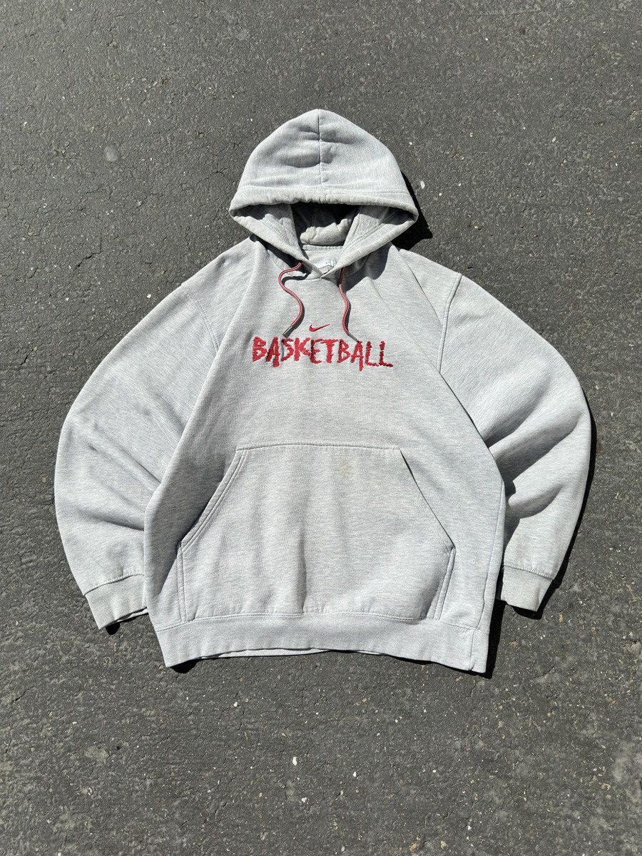 Nike × Vintage 2000s Nike Basketball CenterSwoosh Hoodie Size US L / EU 52-54 / 3 - 1 Thumbnail