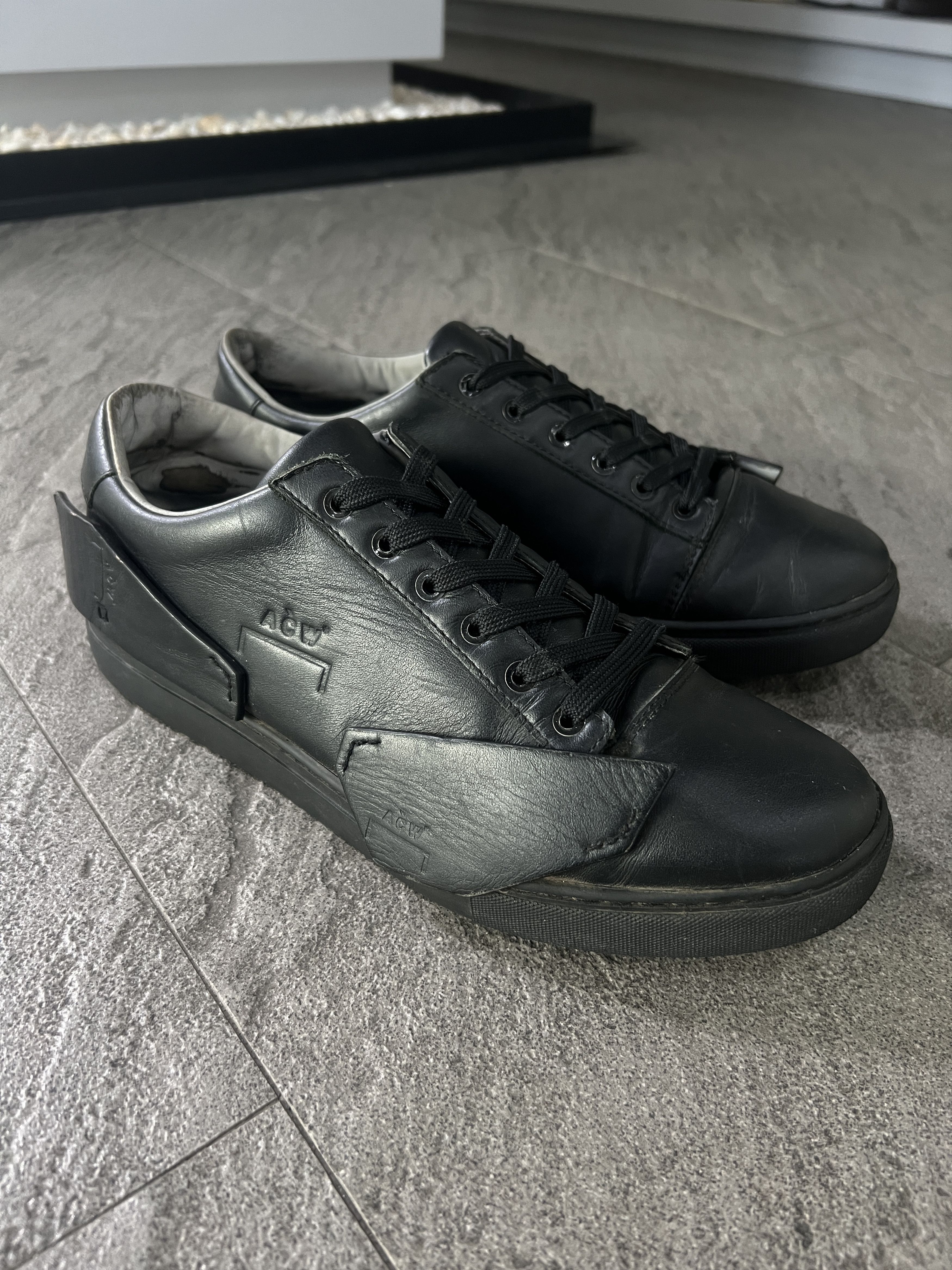 A-COLD-WALL* A Cold Wall ACW Leather Panel Sneakers Black US9 Size US 9 / EU 42 - 1 Thumbnail