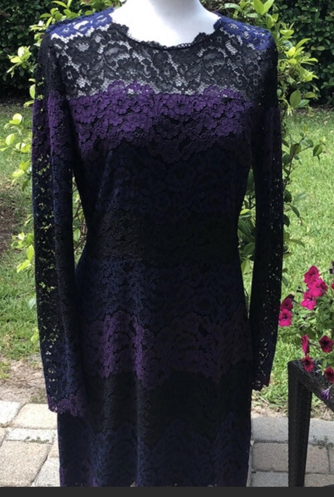 Elie Tahari Elie Tahari Lace Printed Dress Sz 8 $498 Size M / US 6-8 / IT 42-44 - 6 Thumbnail