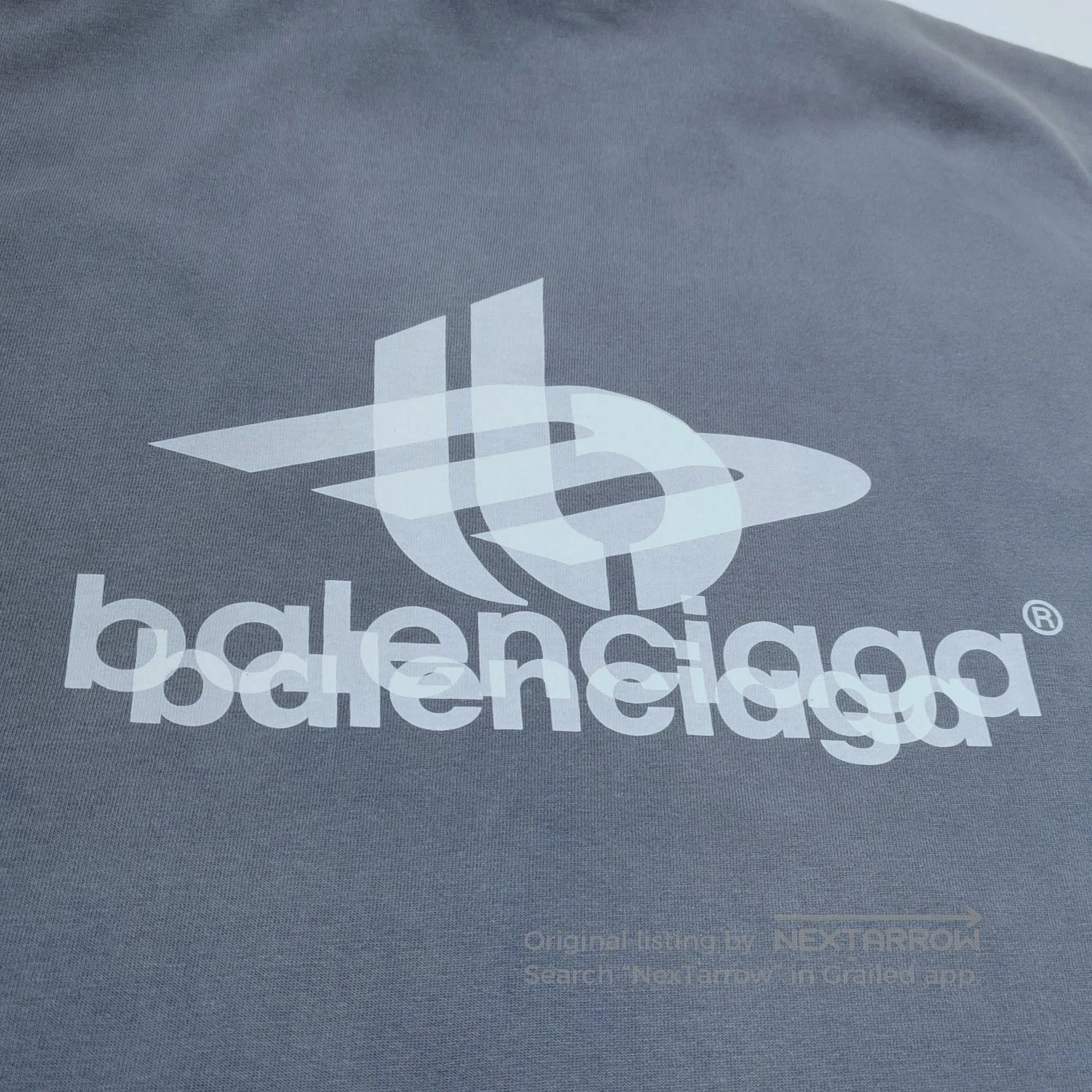 Balenciaga Logo Print Cotton T.