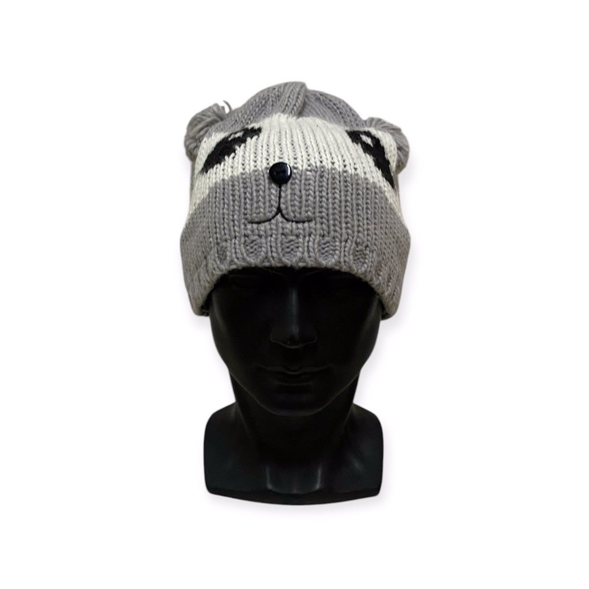 Vintage Croop Cartoon Panda Face Beanie Hat Size ONE SIZE - 1 Thumbnail
