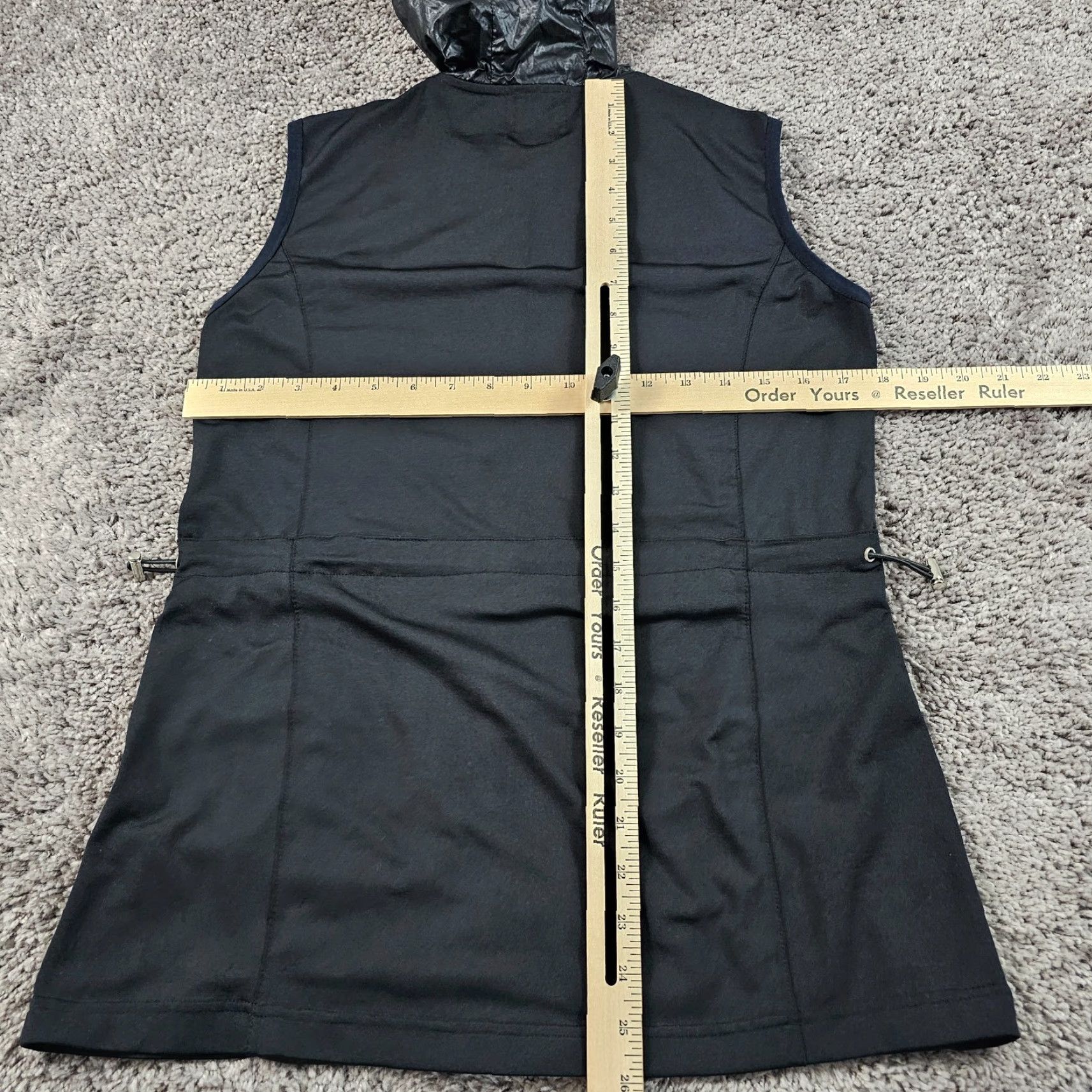 Vintage LPGA Women's Vest Small Black Full Zip Hooded Windbreaker Golf Adjustable Pockets Size S / US 4 / IT 40 - 5 Thumbnail