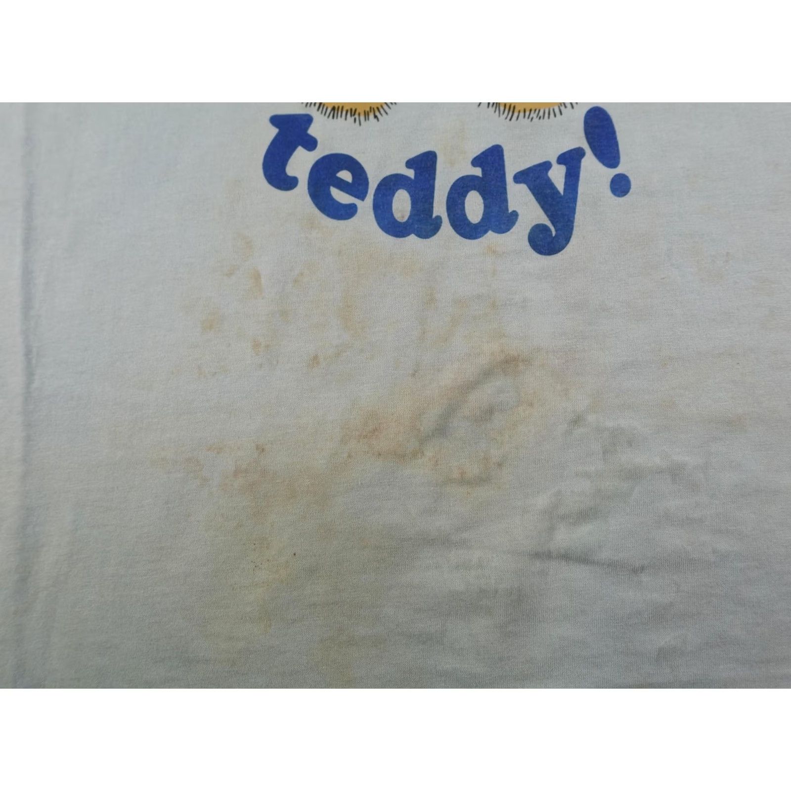 Vintage VINTAGE Hug Your Teddy Bear Graphic Shirt Womens One Size Blue KIKI Made USA 80s Size ONE SIZE - 3 Thumbnail