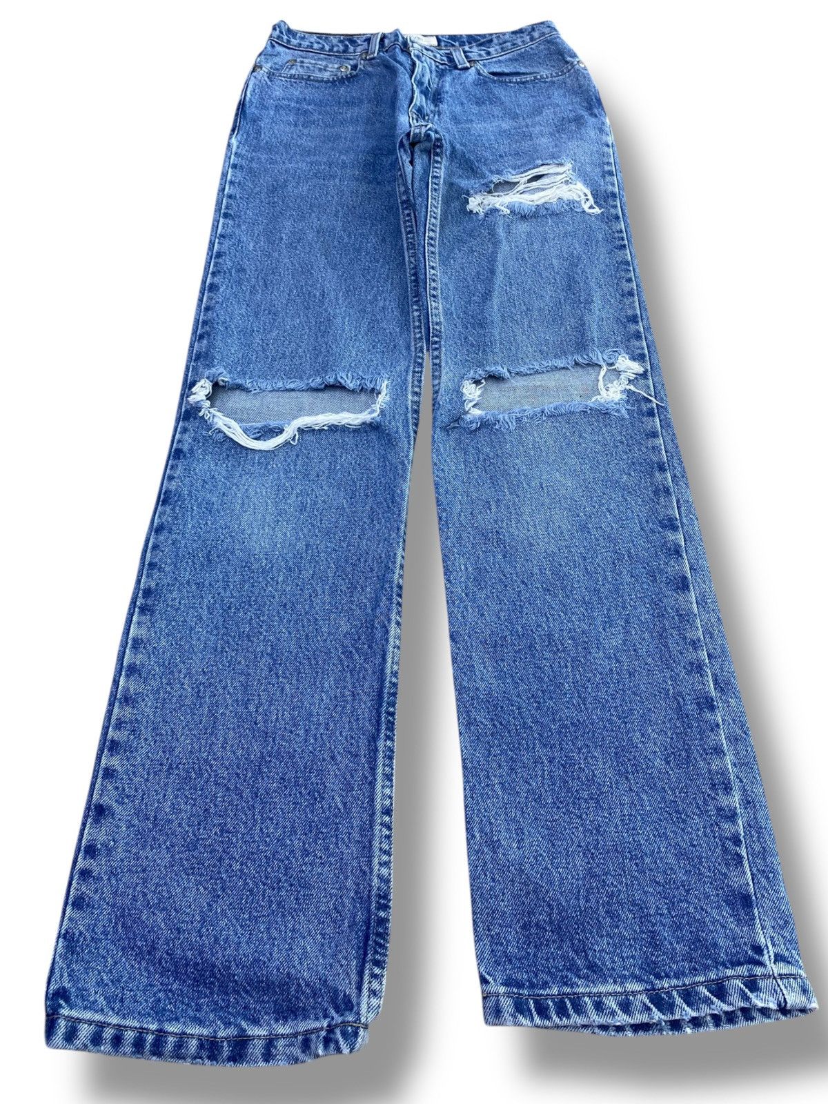 Other B.Moss Brand Blue Acid Wash Style Ripped Jeans Size US 28 / EU 44 - 1 Thumbnail