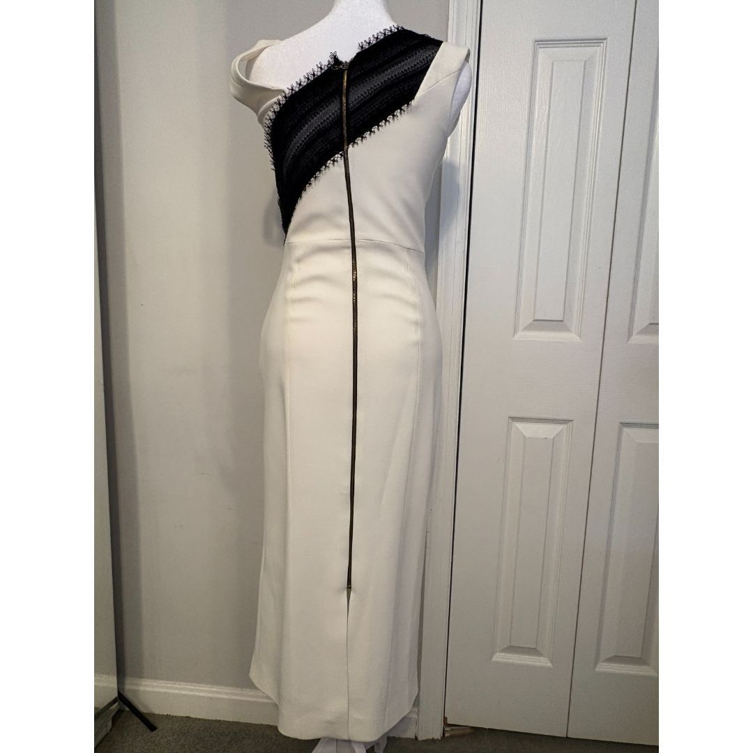 Roland Mouret Roland Mouret White Bateau Neckline Slip Dress Size S / US 4 / IT 40 - 4 Thumbnail