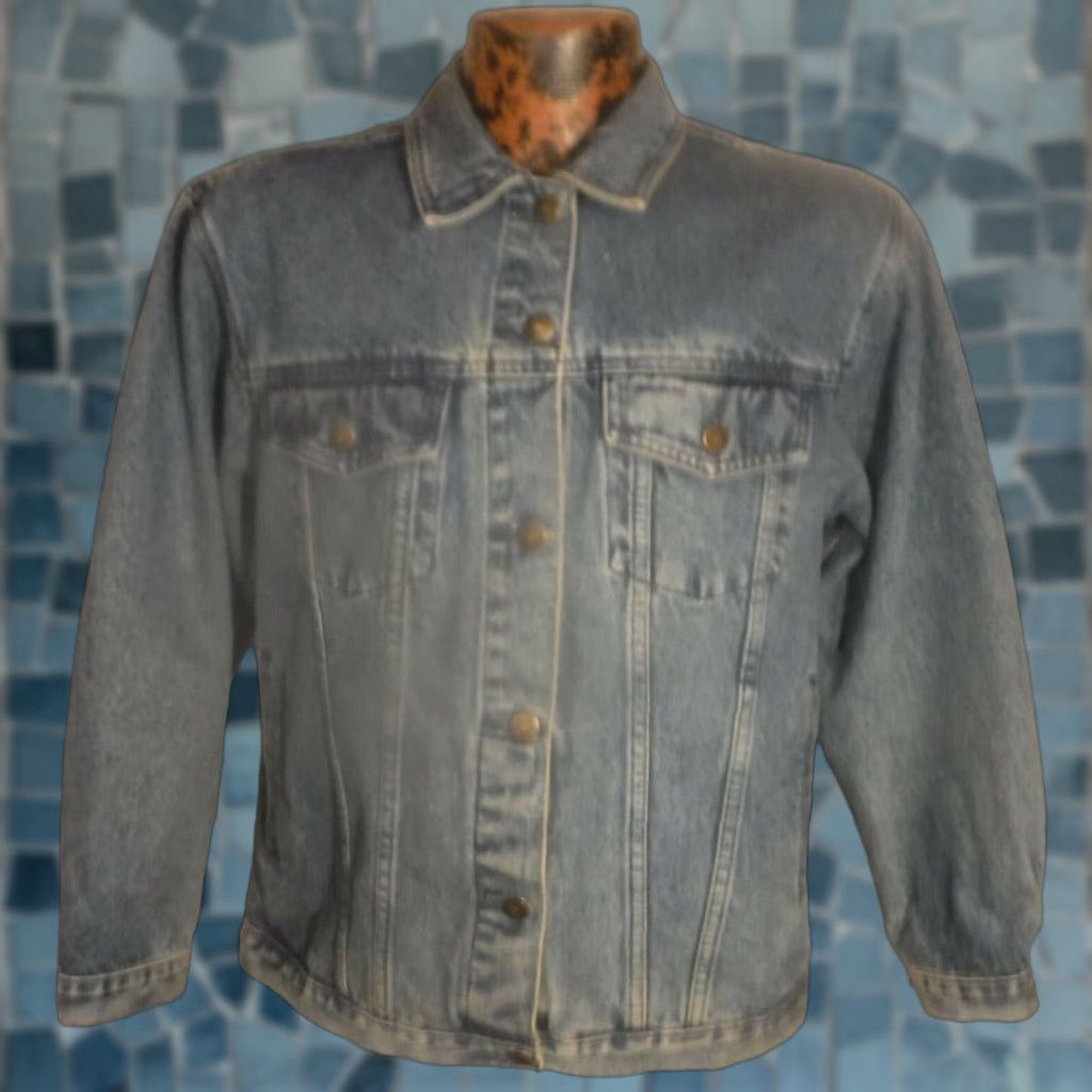 Vintage Vintage Cabela's Women's Small Blue Denim Trucker Jacket 4 Pocket 80s 90s Casual Women's Size 28" / US 6 / IT 42 - 1 Thumbnail