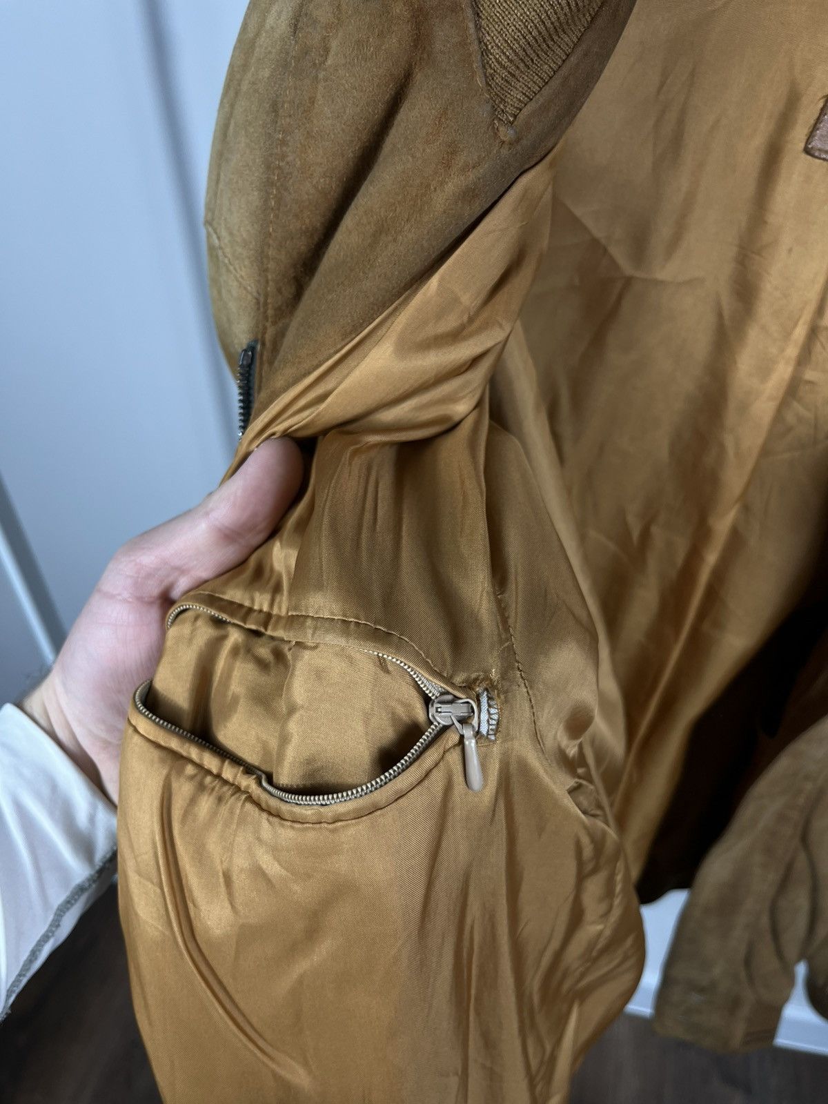 Leather Roth Suede Leather Bomber Jacket Brown Men’s Size 50 Size US L / EU 52-54 / 3 - 16 Thumbnail