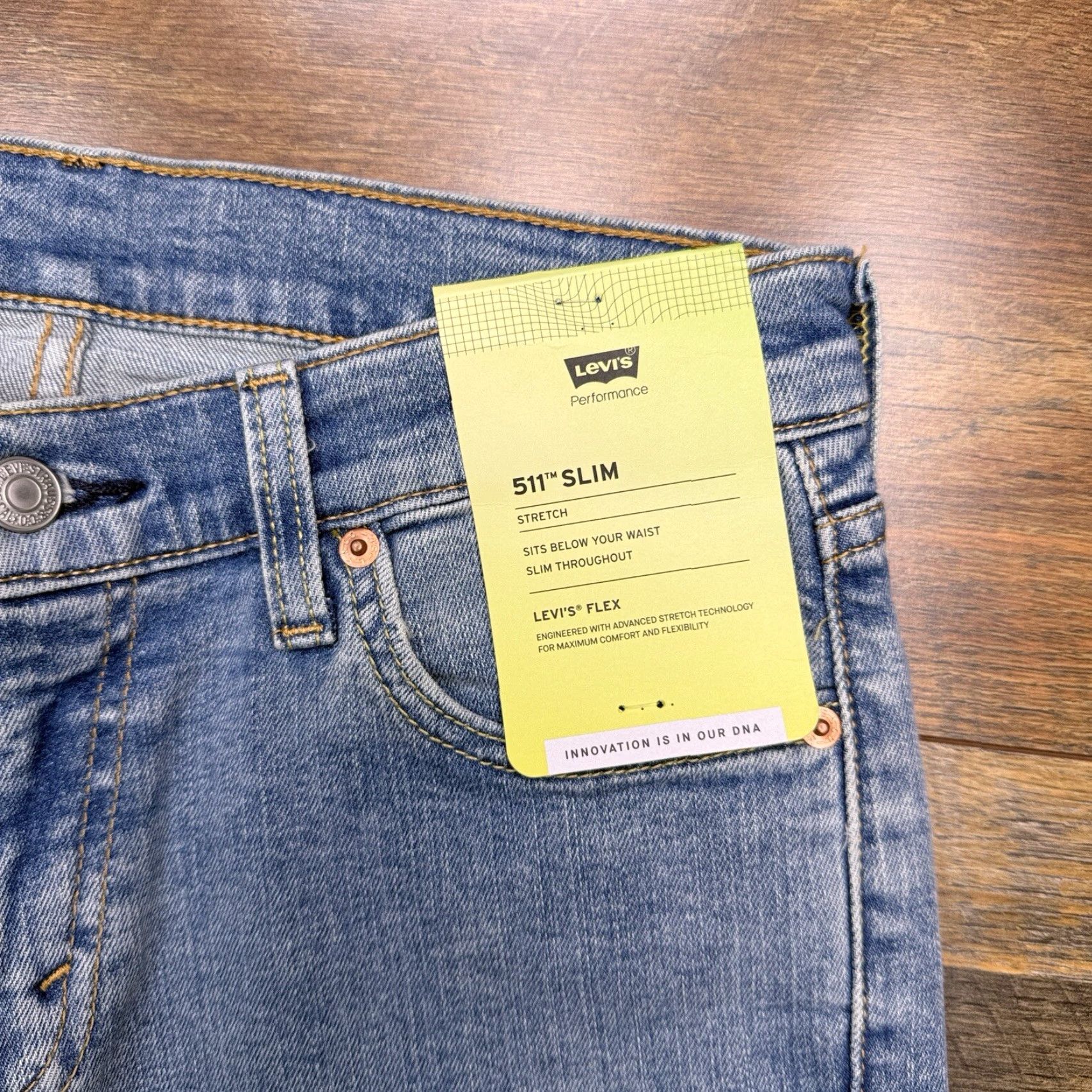 Levi's Levi's Jeans 511 Slim 29x32 Regular Mens Denim Blue 99% Cotton 1% Elastane Mid Rise Stretch Size US 29 - 4 Thumbnail
