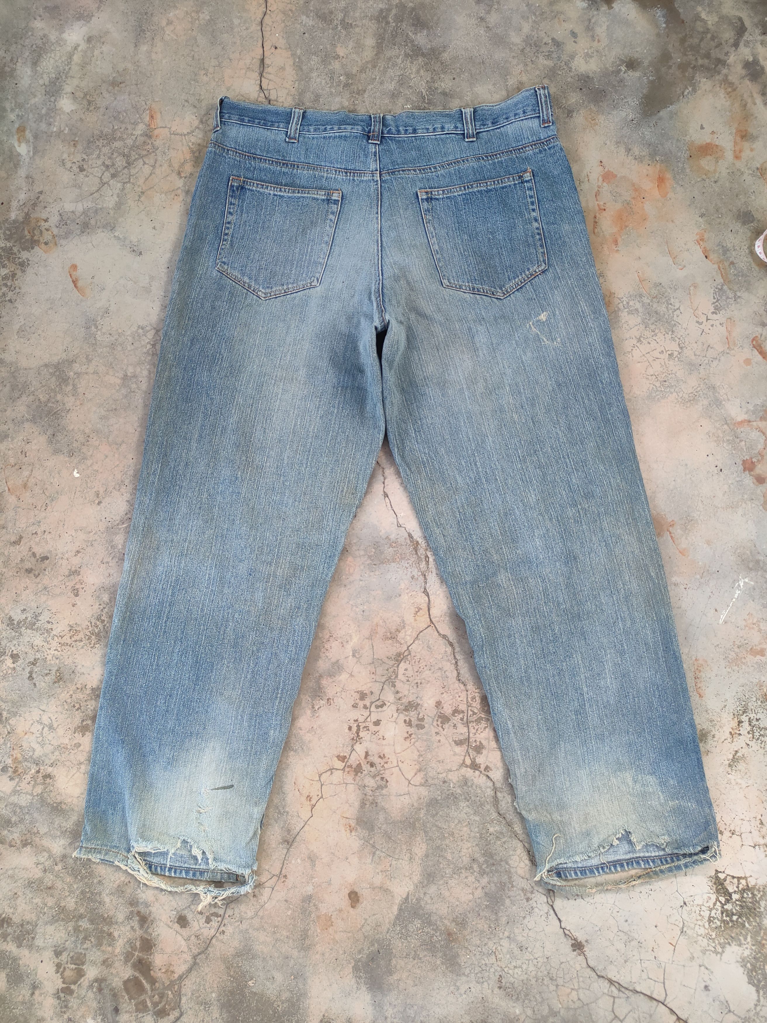 Japanese Brand W40 VINTAGE 19191 JAPANESE FADED DISTRESSED JEAN PANTS Size US 40 / EU 56 - 1 Thumbnail