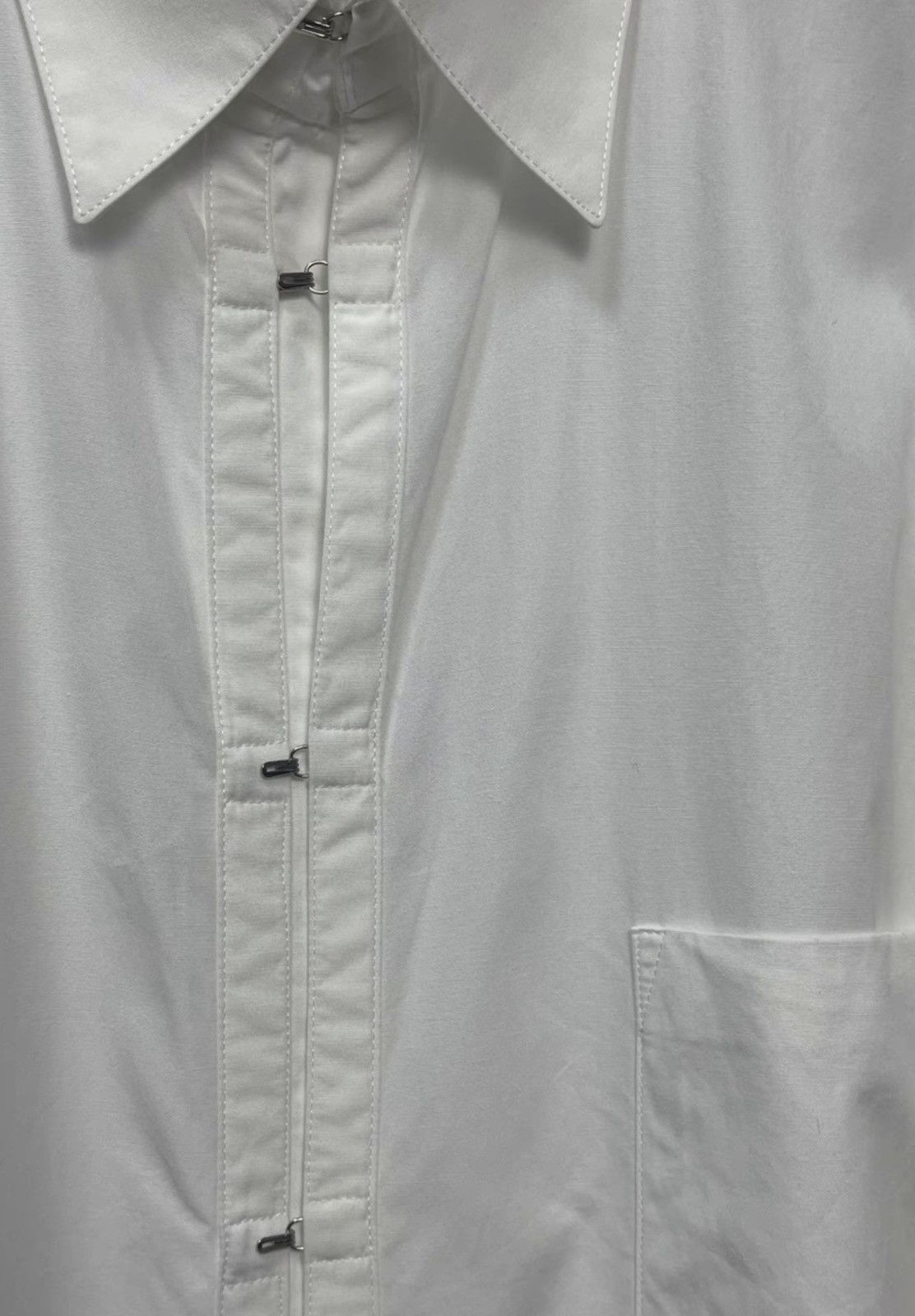Jean Paul Gaultier Jean Paul GAULTIER HOMME｜U-shaped button-down white shirt Size US M / EU 48-50 / 2 - 4 Thumbnail