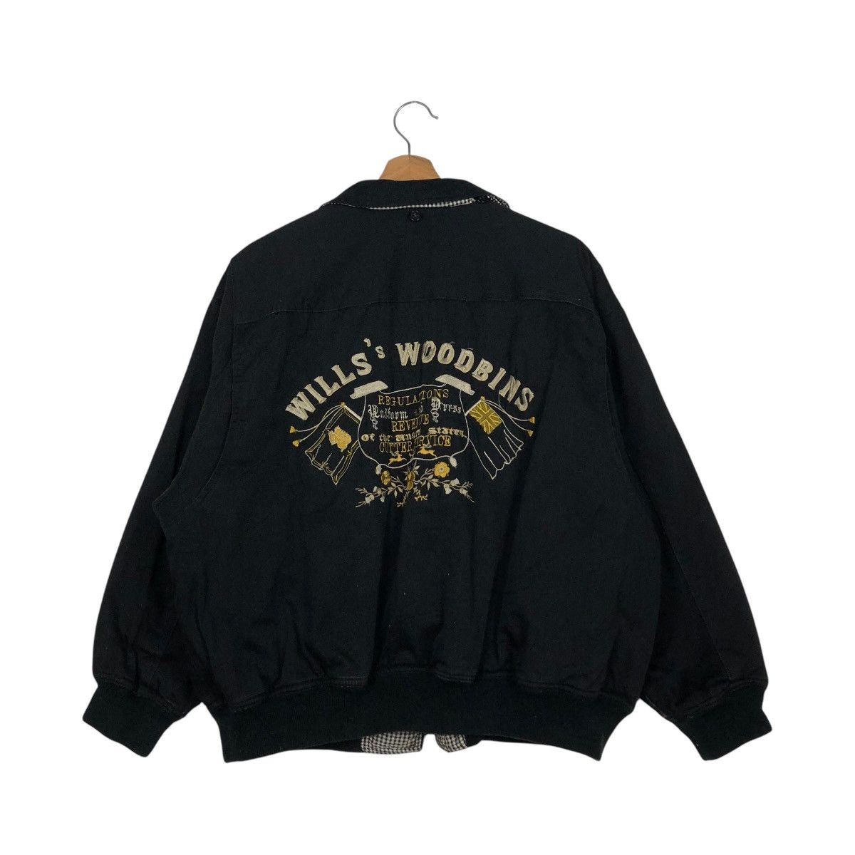 Japanese Brand VINTAGE REVERSIBLE BOMBER JACKET WILLS WOODBINS ISSEY MIYAKE Size US M / EU 48-50 / 2 - 10 Thumbnail