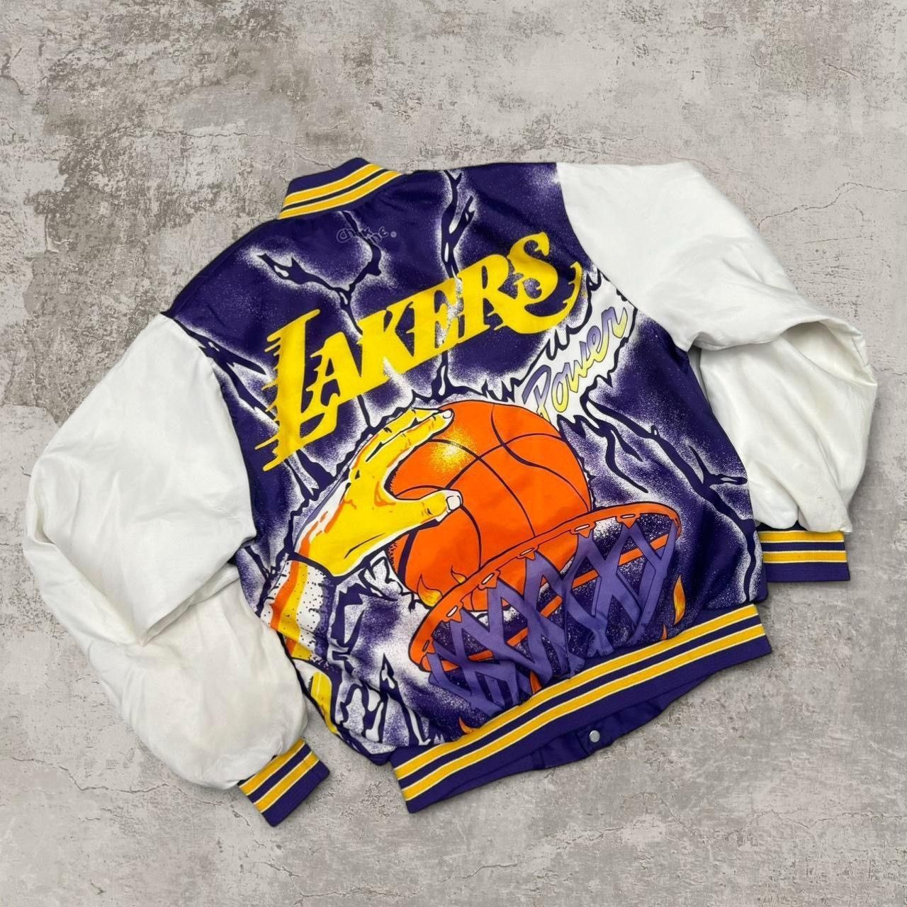 Chalk Line Vintage 80s Chalk Line LA Lakers Satin Bomber Snap Medium Size US M / EU 48-50 / 2 - 1 Thumbnail