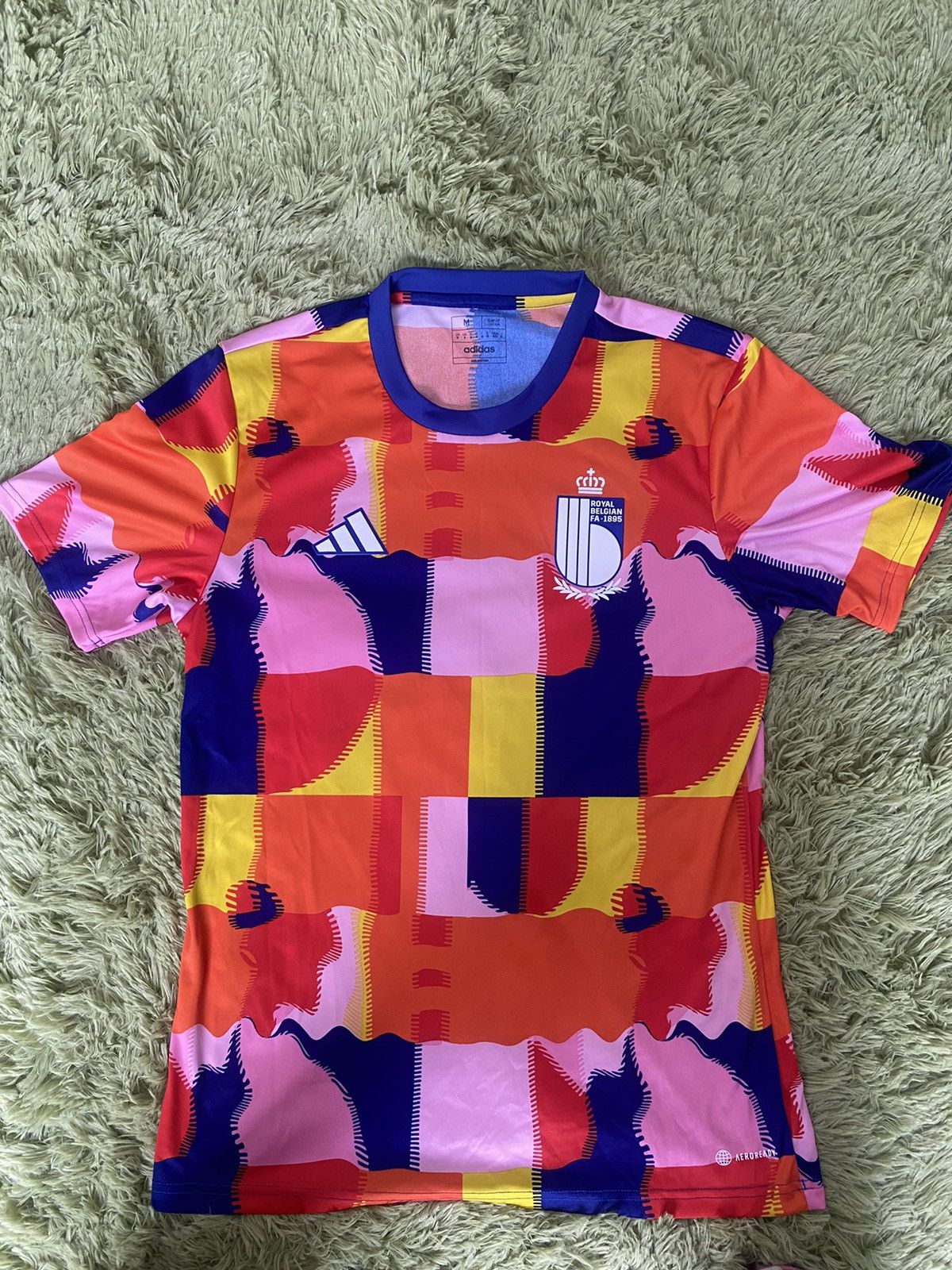 Adidas Belgium World Cup Pre-Match Jersey ☢️ Size US M / EU 48-50 / 2 - 1 Thumbnail