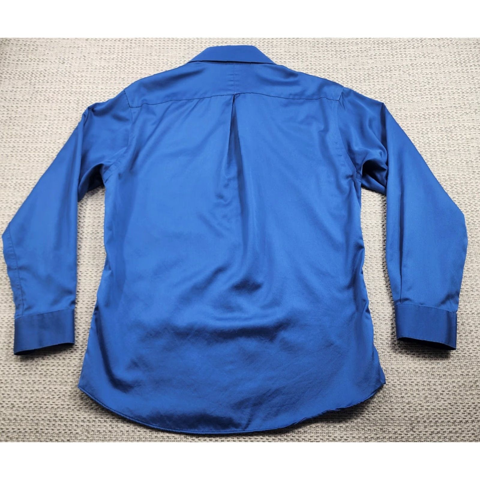 Murano Murano Shirt Mens 15.5 33 Blue Liquid Cotton Long Sleeve Button Up Dress Shirt Size 42R - 7 Thumbnail