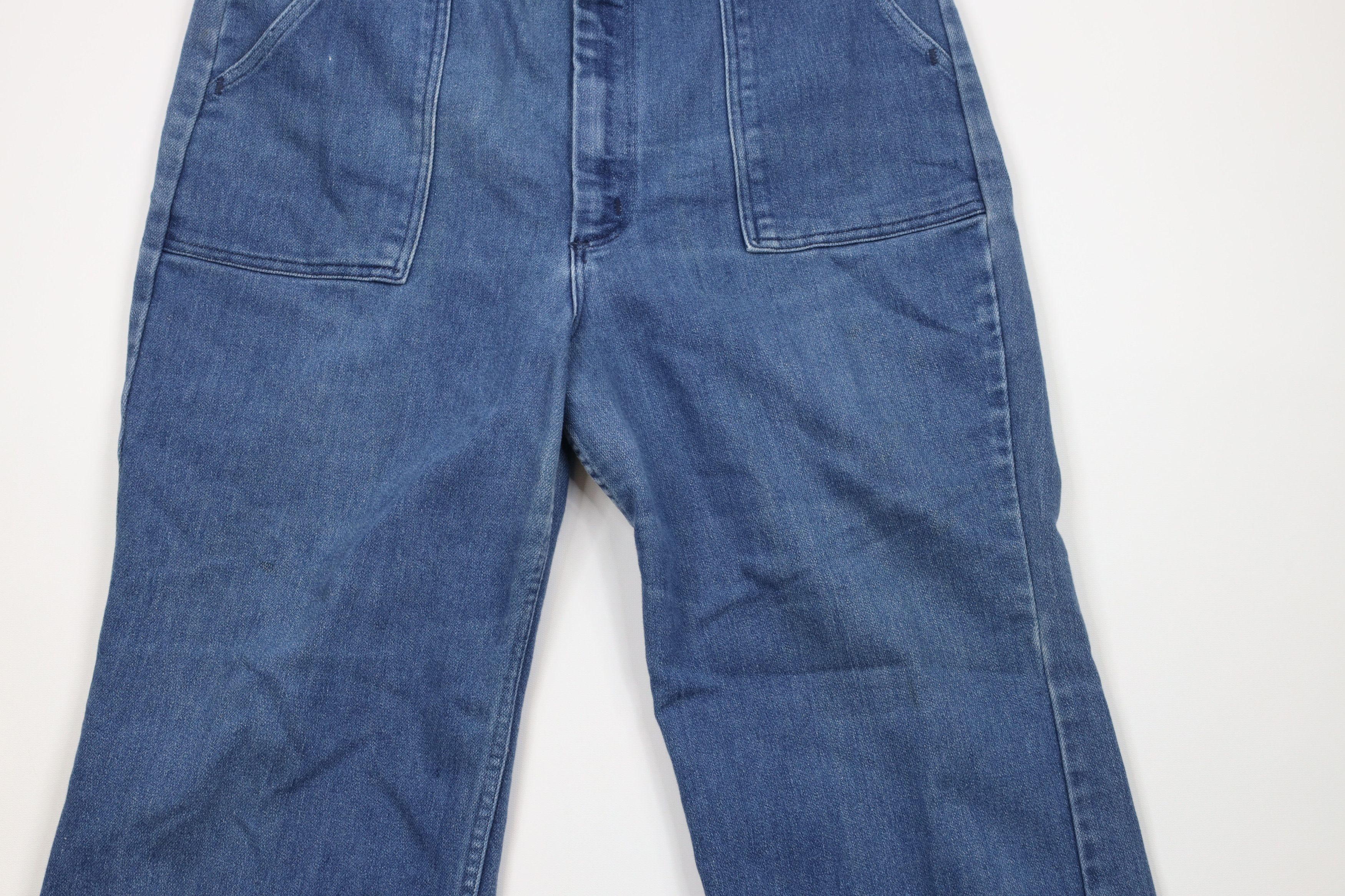 Vintage × Wrangler Vintage 70s Wrangler Wide Leg Bell Bottoms Jeans Blue USA Size US 34 / EU 50 - 3 Thumbnail