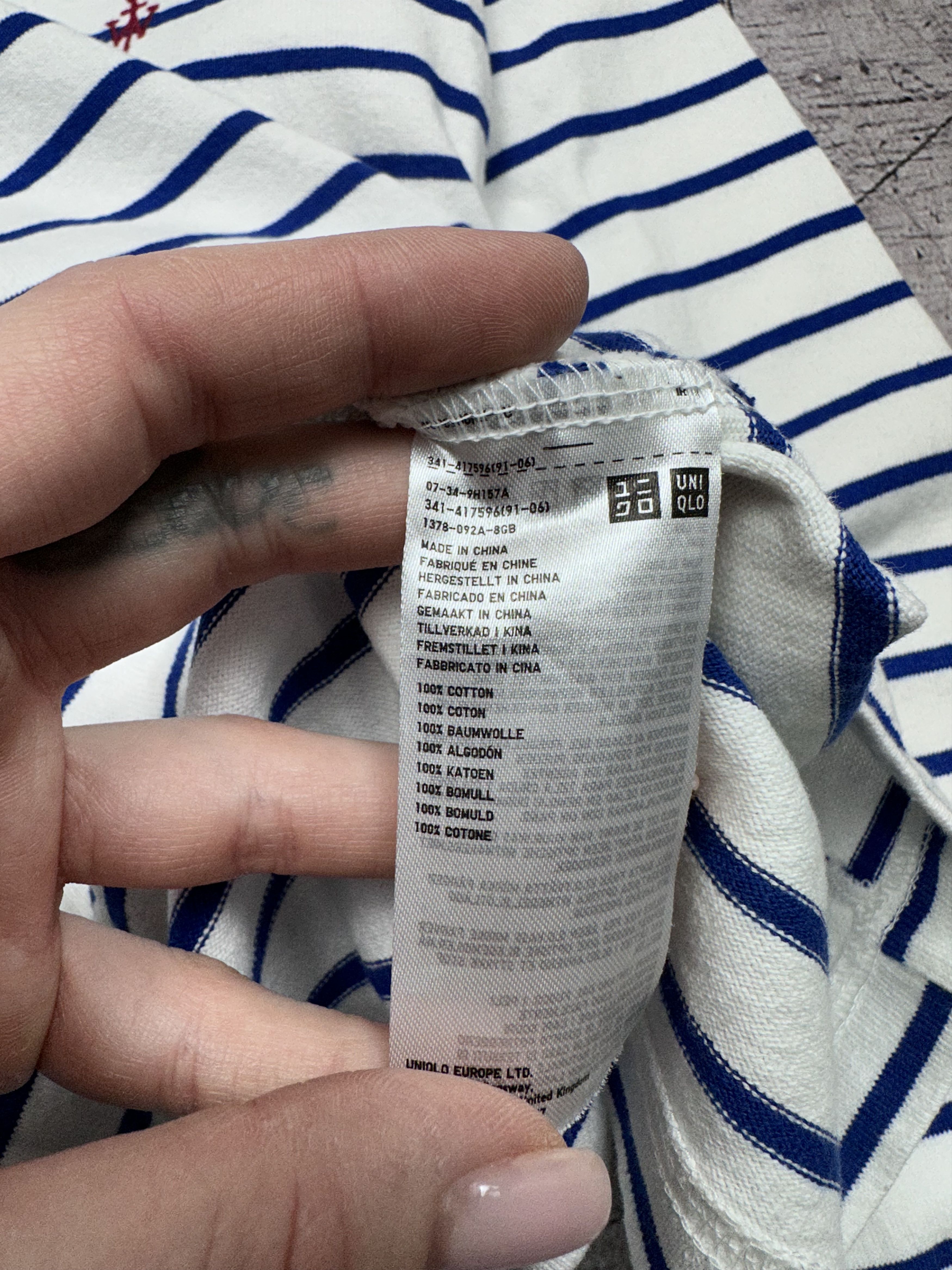 JW Anderson × Uniqlo JW Anderson X Uniqlo Asymmetric Striped Long Sleeve T-Shirt Size US S / EU 44-46 / 1 - 6 Thumbnail