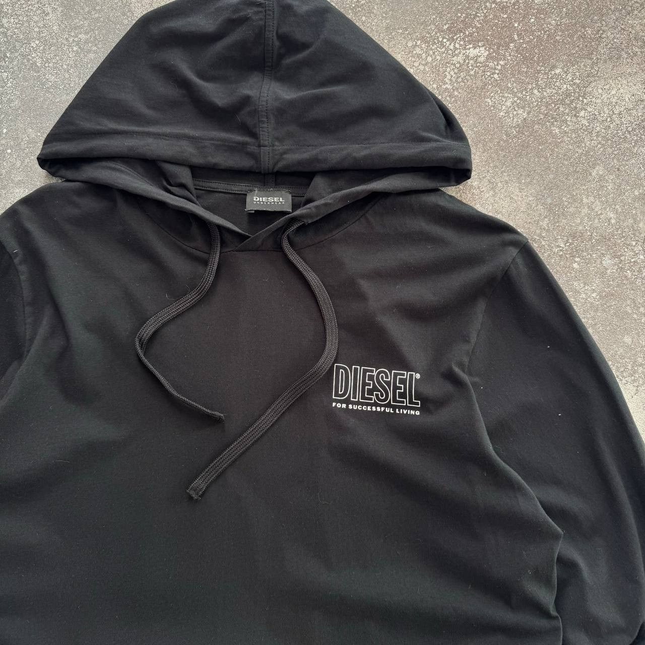 Diesel × Vintage Diesel Black Long Hoodie Size M / US 6-8 / IT 42-44 - 4 Thumbnail