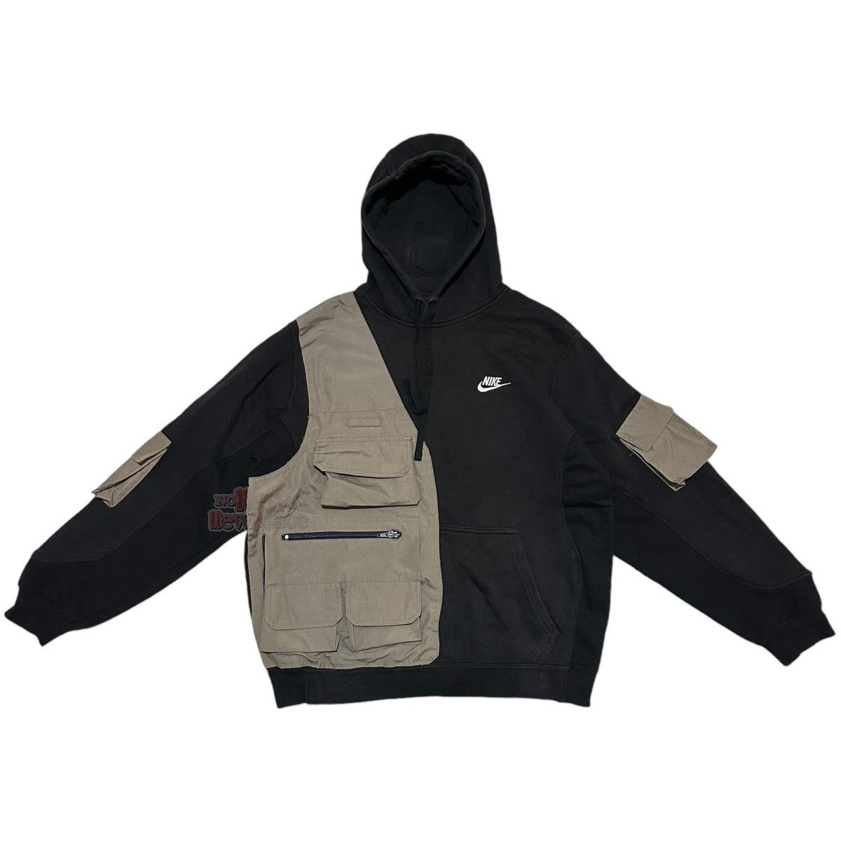 Nike Nike Black Vest Hoodie “BDivine” 592 Reworked Hoodie Size US M / EU 48-50 / 2 - 2 Thumbnail