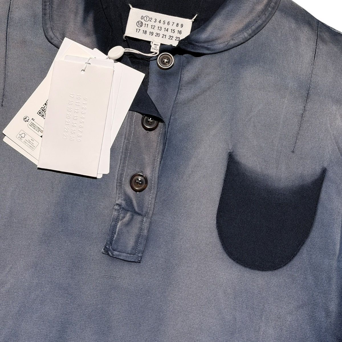 Maison Margiela $2,265 FW25 viscose sun faded polo top Size US M / EU 48-50 / 2 - 5 Thumbnail
