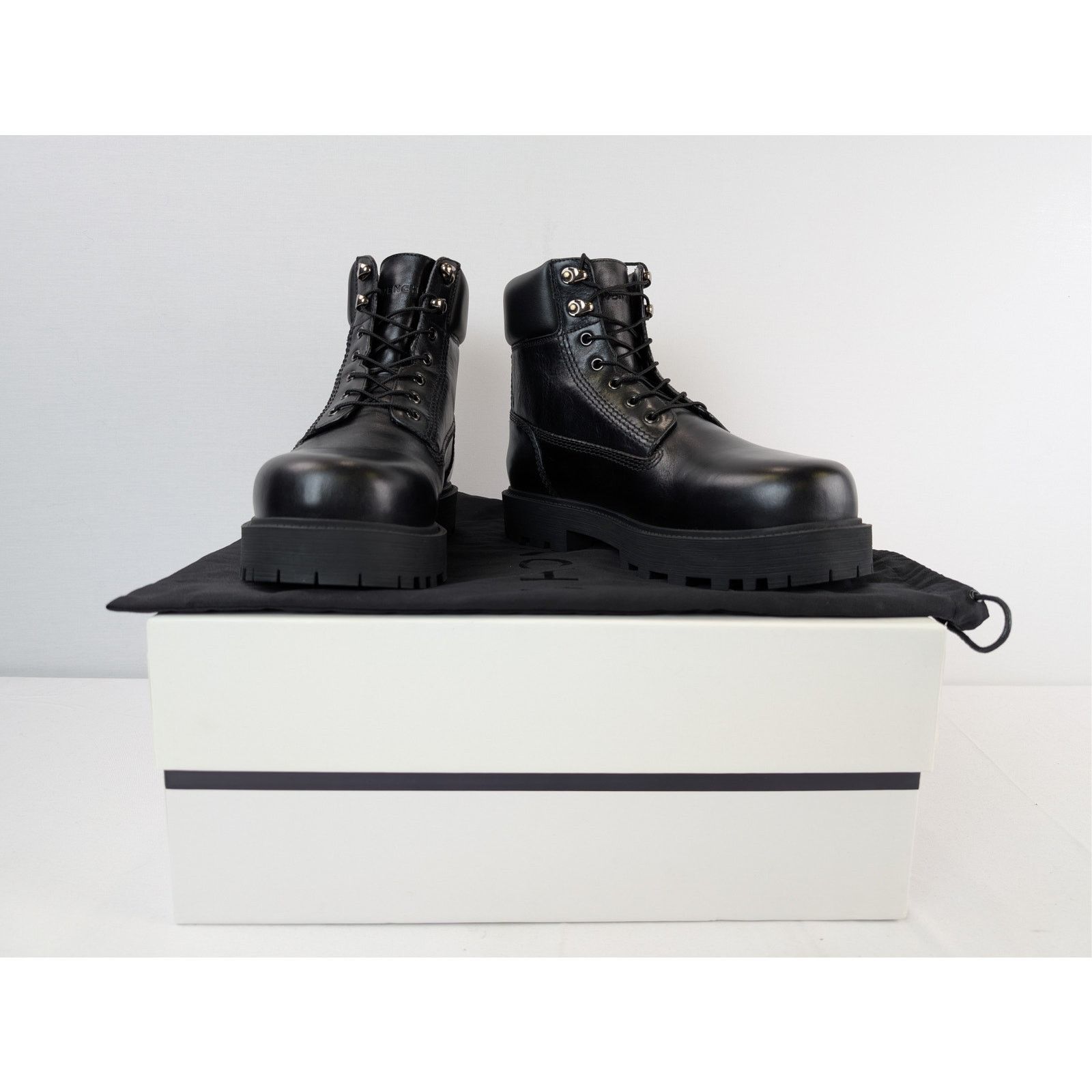 Givenchy o1rshd1 Show Lace-Up Boots in Black Size US 9 / EU 42 - 20 Thumbnail