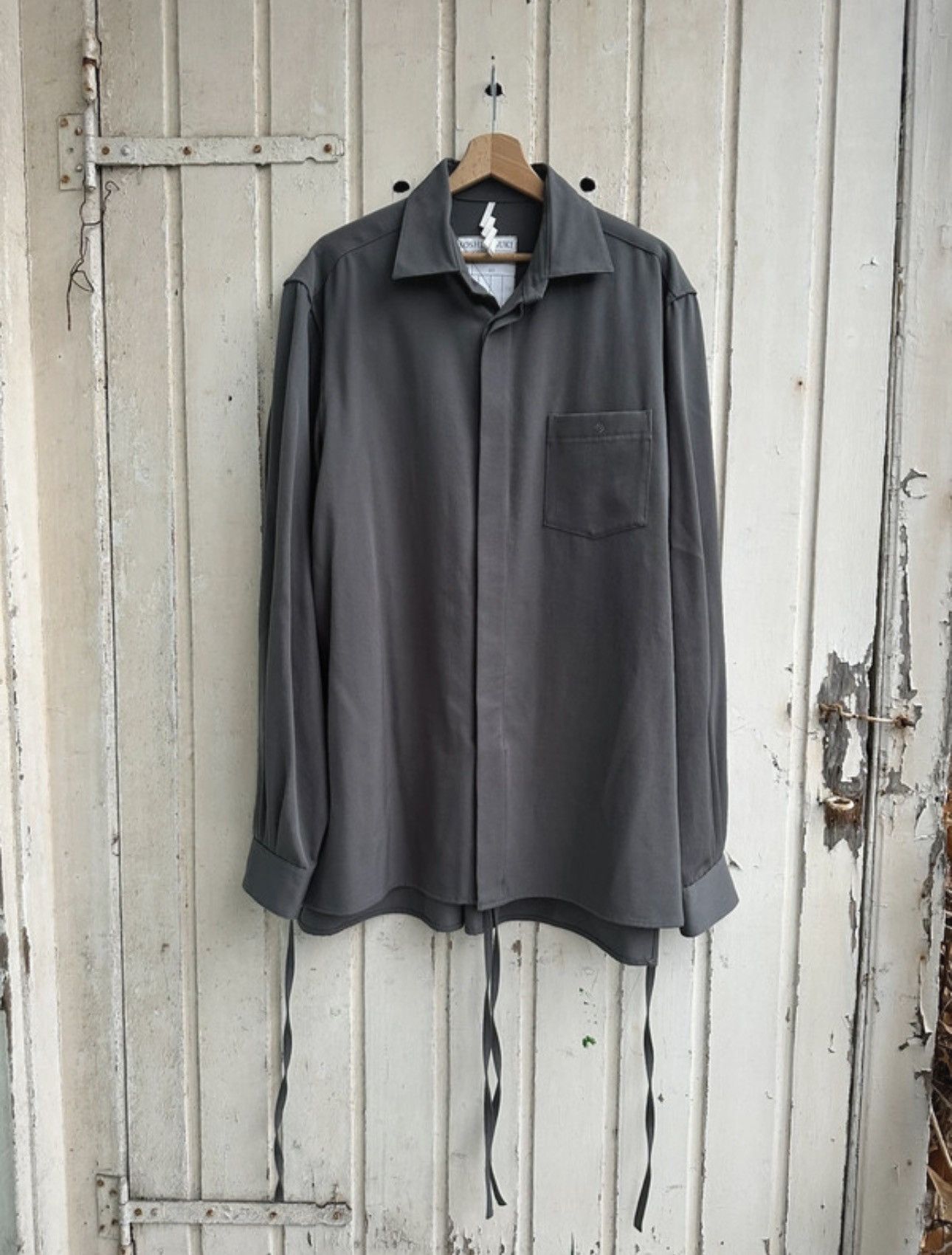 SOSHIOTSUKI Soshiotsuki Spread Collar Gray Shirt Size US M / EU 48-50 / 2 - 1 Thumbnail