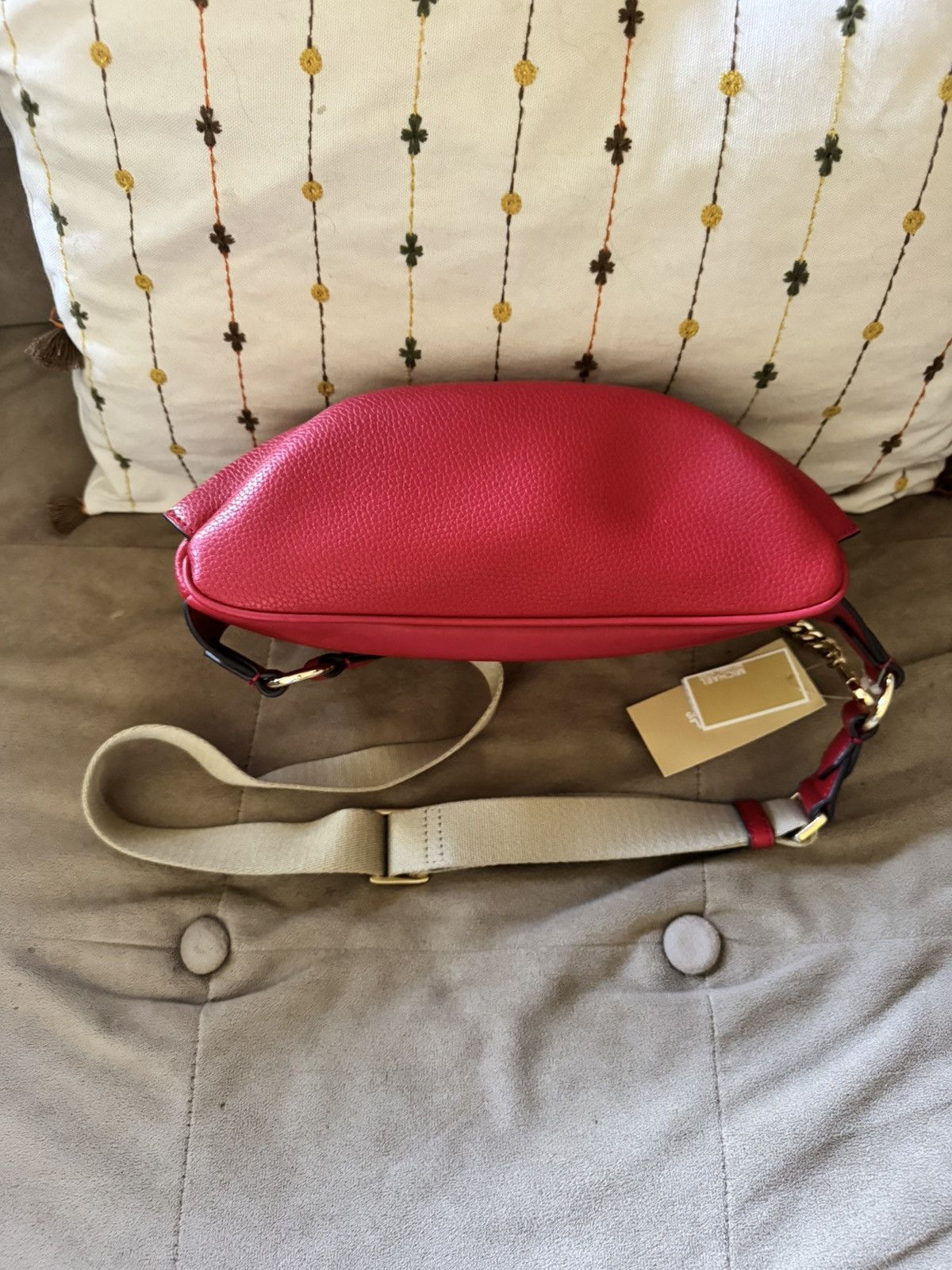 Michael Kors Michael Kors Red Leather Crossbody Belt Bag Size ONE SIZE - 7 Thumbnail