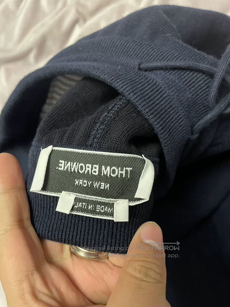 Thom Browne Thom Browne size 2 Dark Blue Cashmere Cotton Knit Casual Sp Size US 28 / EU 44 - 4 Thumbnail