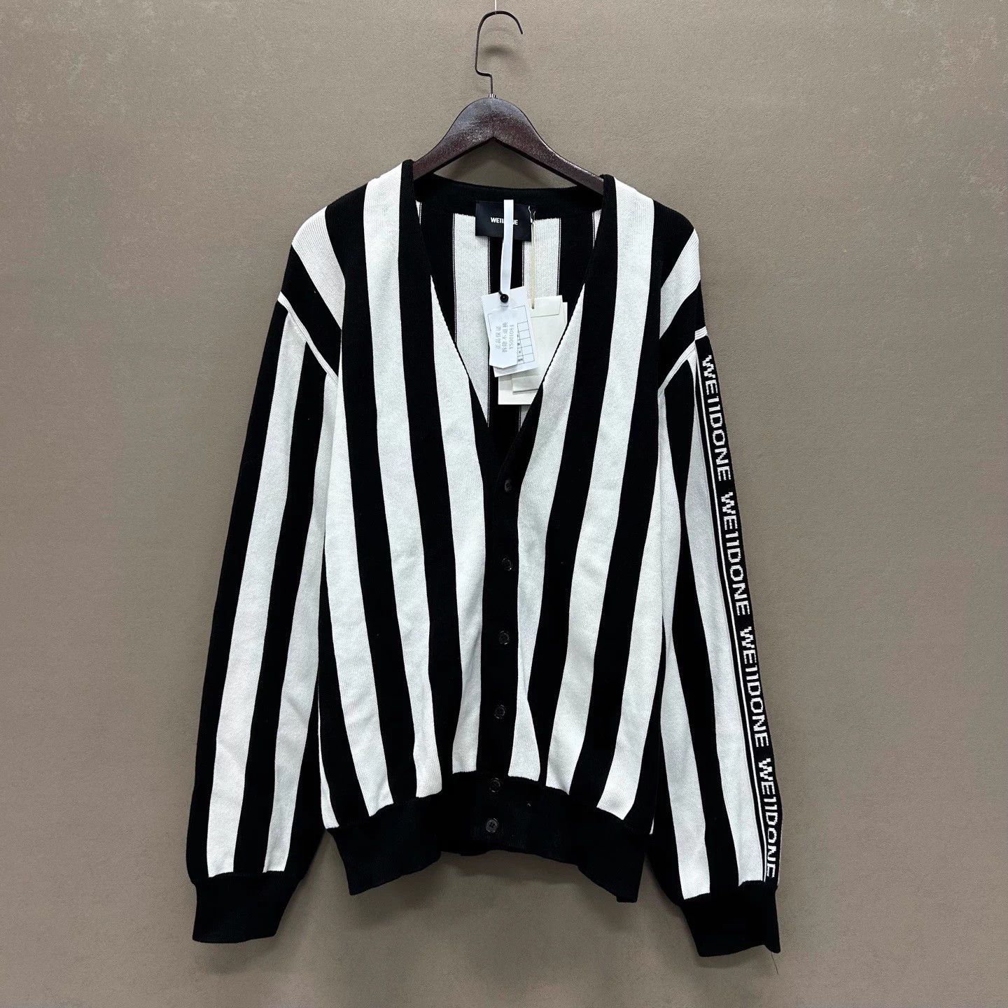 WE11DONE We11done striped new cardigan L tags Size L / US 10 / IT 46 - 1 Thumbnail