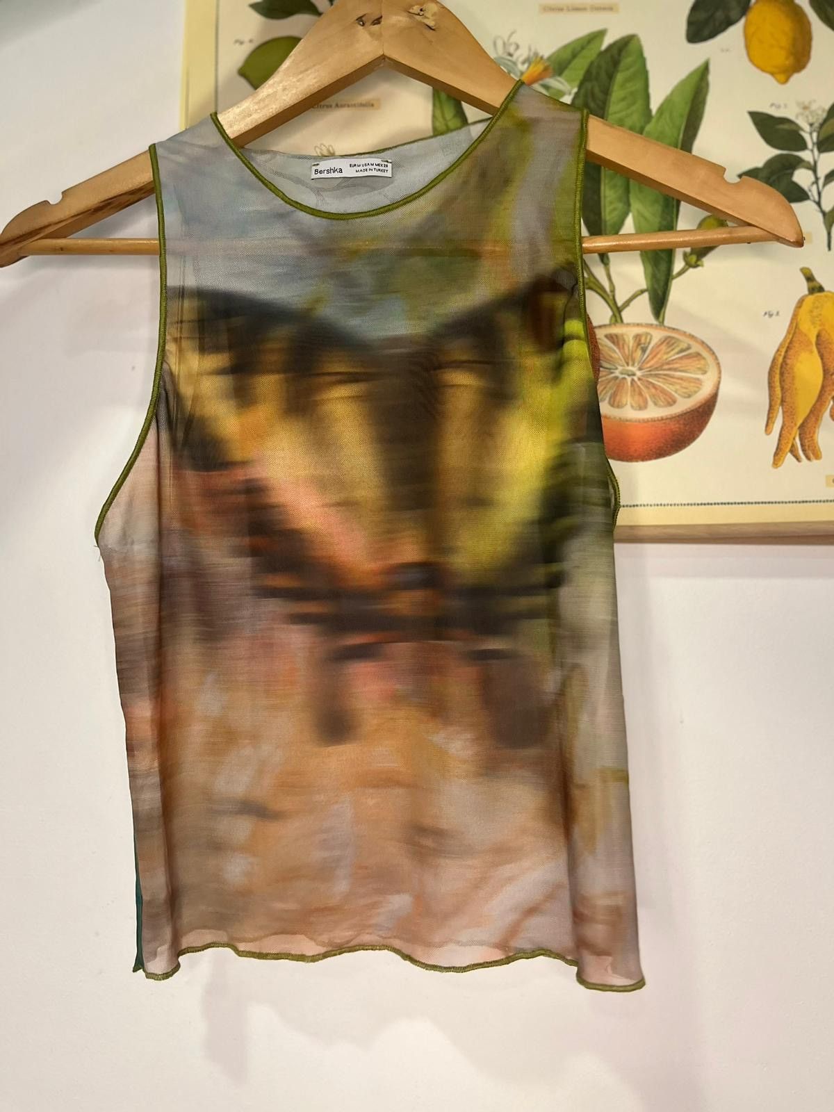 Bershka Semi-sheer mesh tank top Size S / US 4 / IT 40 - 1 Thumbnail