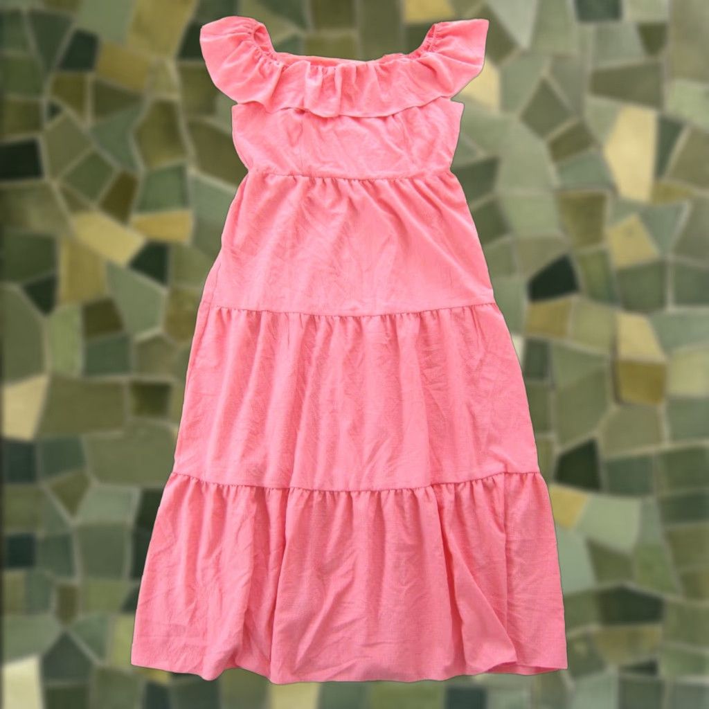 Pinko VINTAGE NWT 52seven Pink Off Shoulder Long Maxi Smock Peasant Sun Dress Women Size 16 Size XXL / US 16-18 / IT 52-54 - 1 Thumbnail