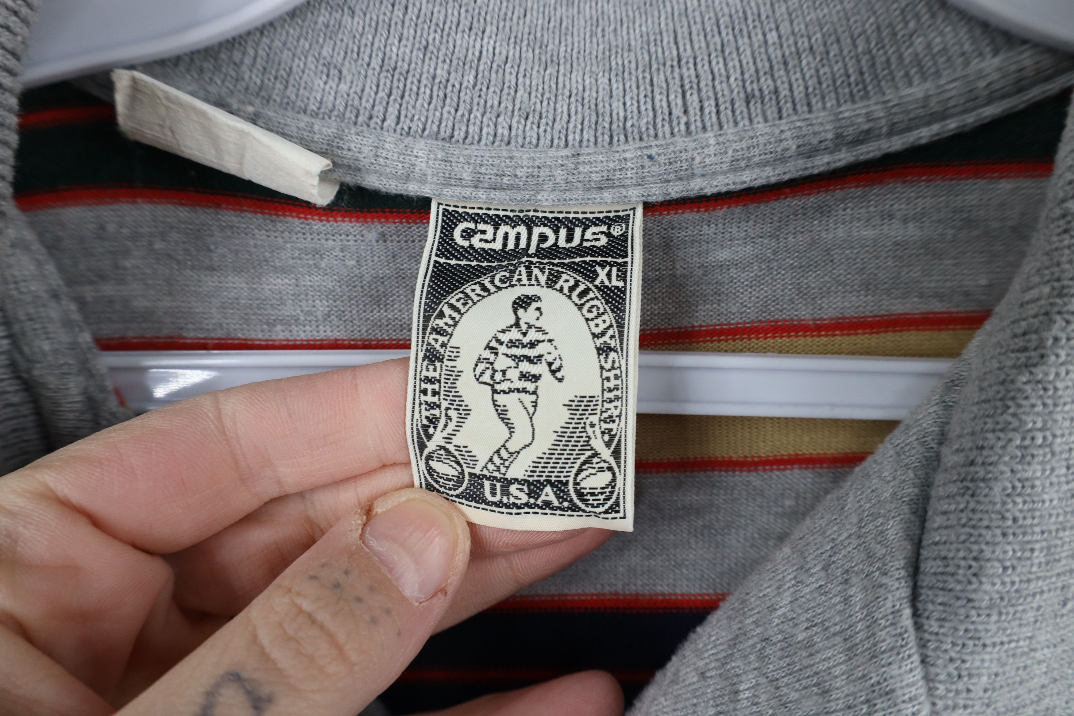 Vintage Vintage 70s Streetwear Long Sleeve Rugby Polo Shirt USA Size US XL / EU 56 / 4 - 8 Thumbnail