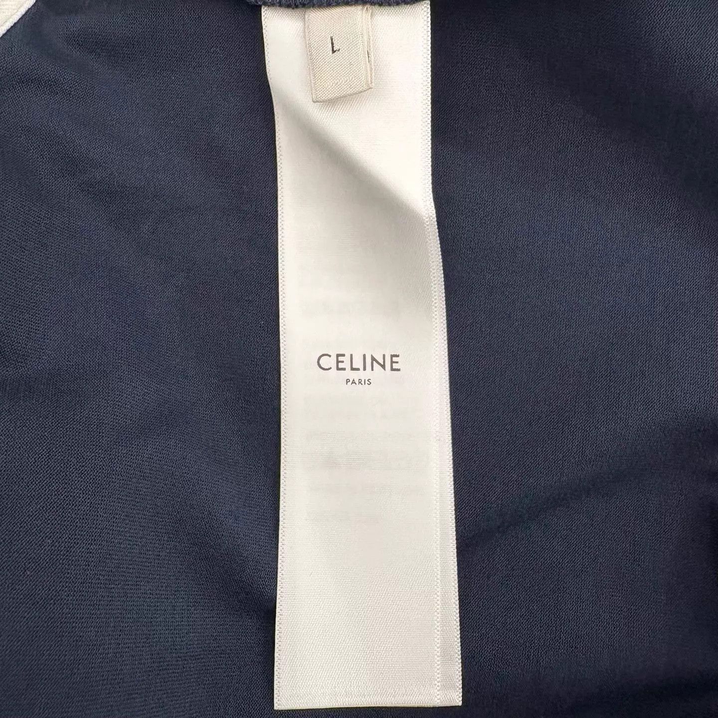 Celine Celine Navy Color Blocked Logo Cami L Size L / US 10 / IT 46 - 4 Thumbnail